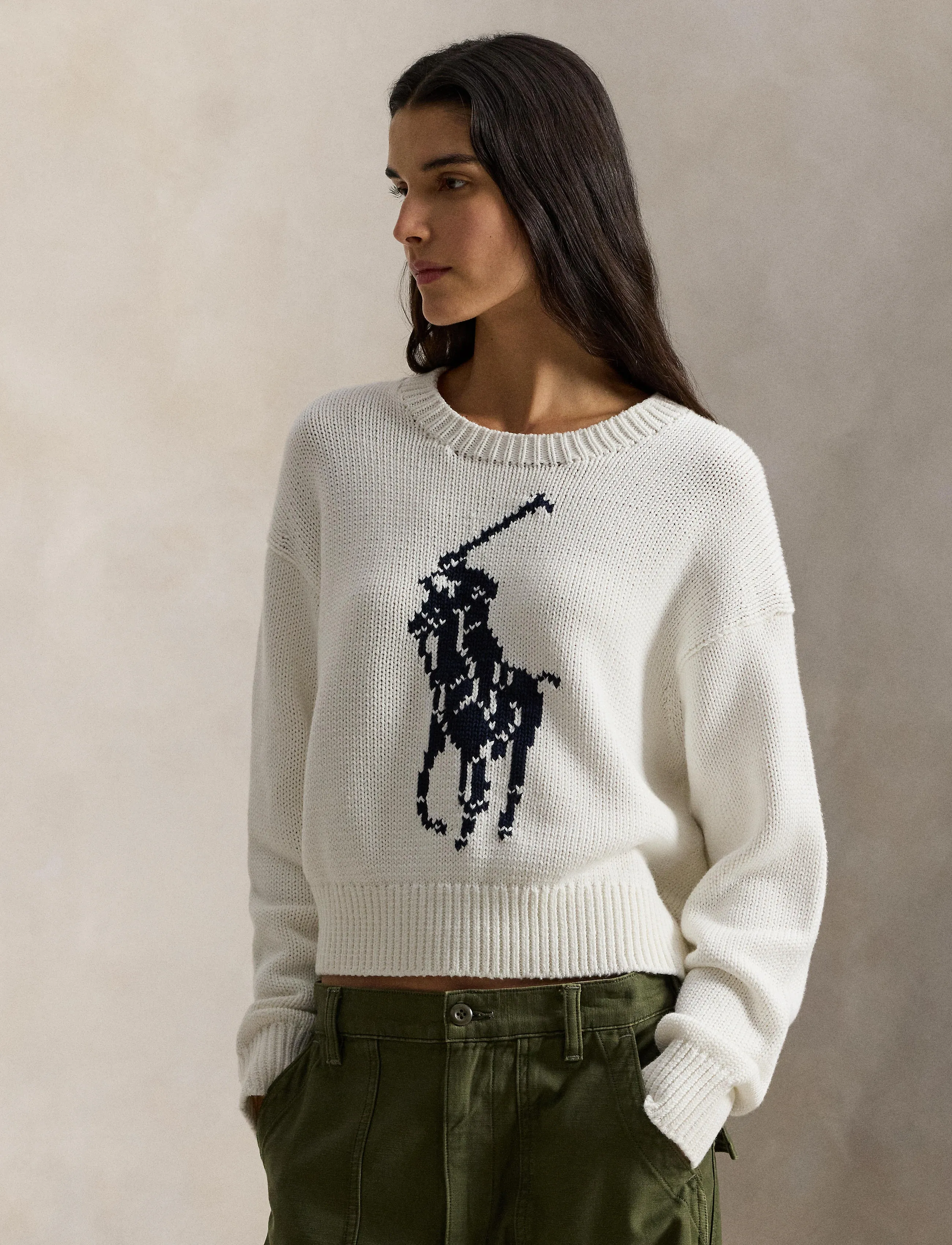 Polo Ralph Lauren 21/2 COTTON-SWEATER-PULLOVER - Pullover - WHITE / cream