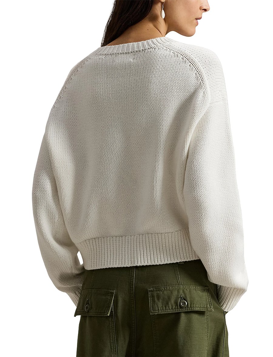 Polo Ralph Lauren - 21/2 COTTON-SWEATER-PULLOVER - white - 3
