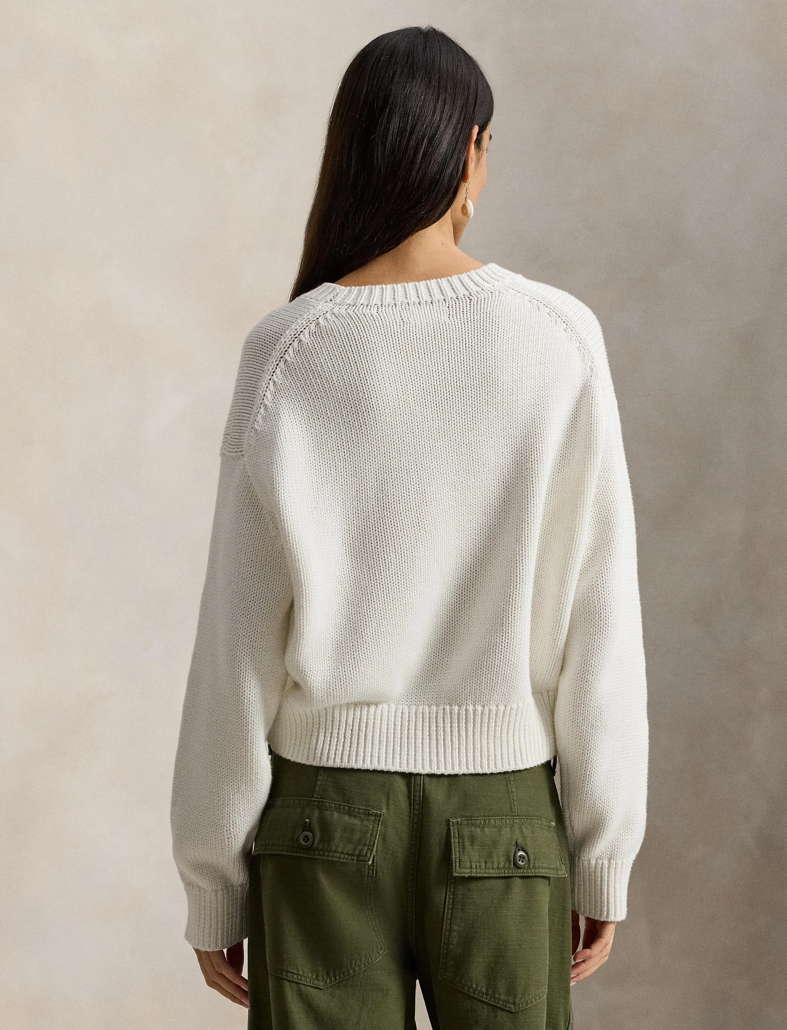Polo Ralph Lauren - Big Pony Cotton Crewneck Sweater - white - 3
