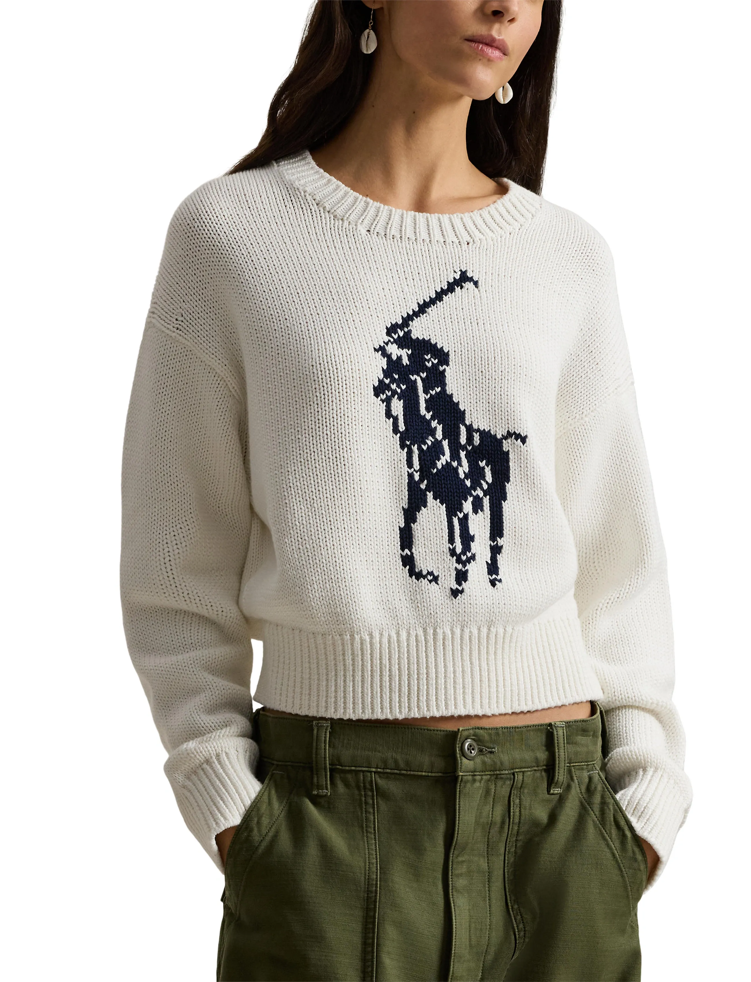 Polo Ralph Lauren - 21/2 COTTON-SWEATER-PULLOVER - white - 5