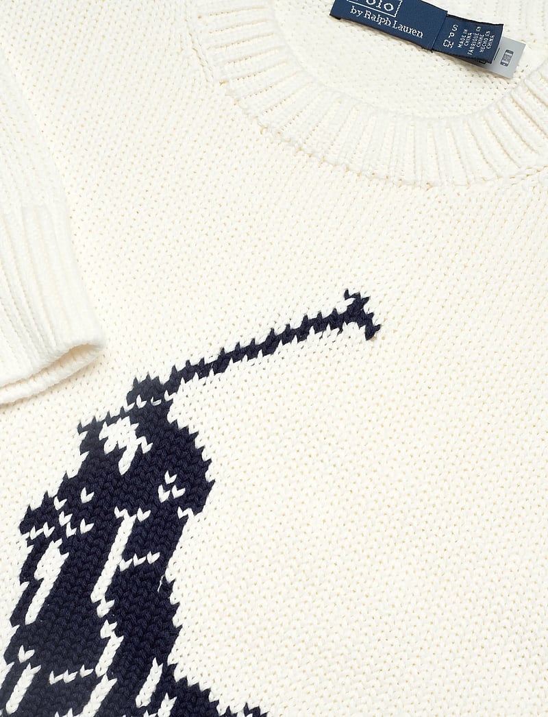 Polo Ralph Lauren - Big Pony Cotton Crewneck Sweater - tröjor - white - 2