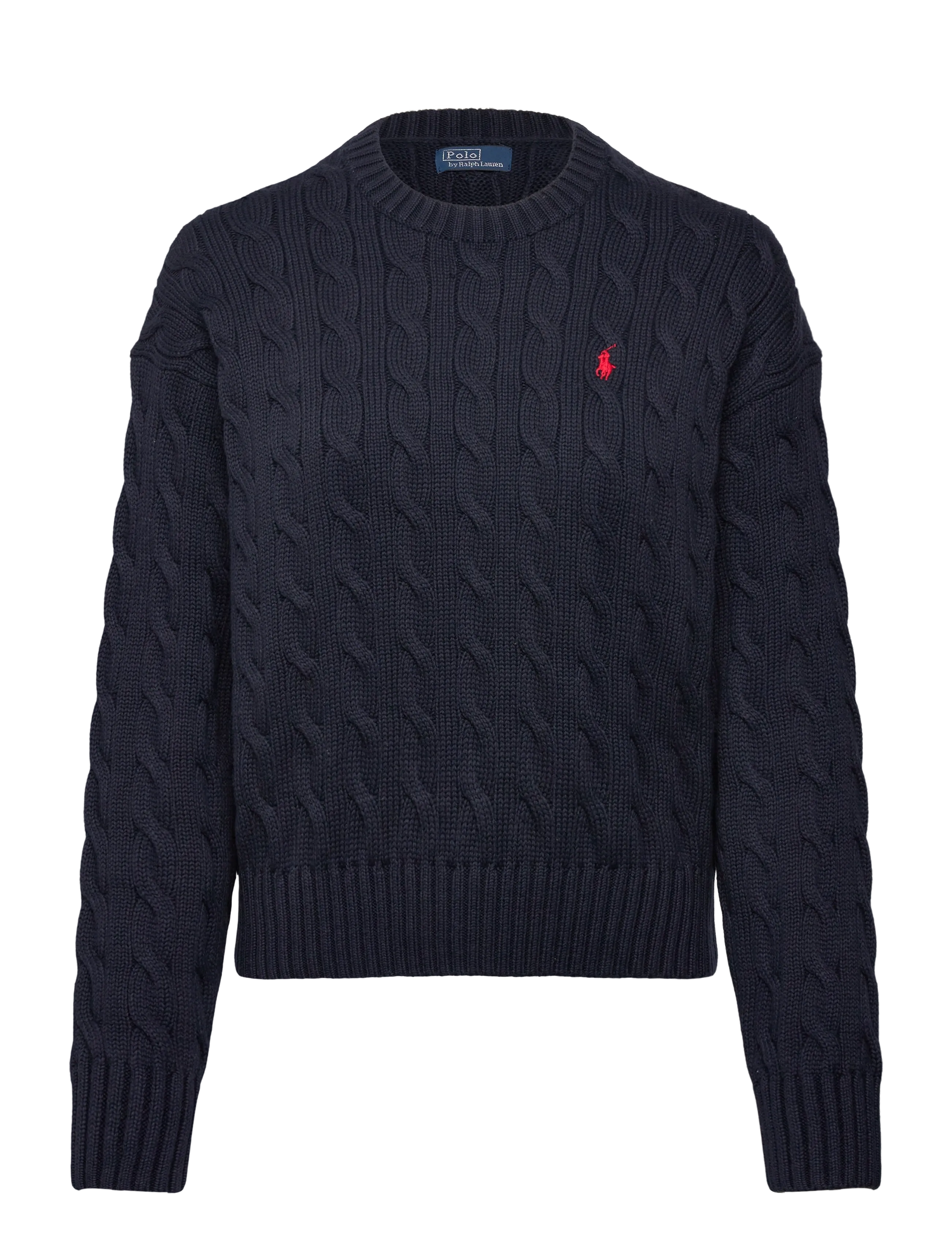 Polo Ralph Lauren Cable-Knit Cotton Crewneck Sweater - Officewear - HUNTER NAVY / navy