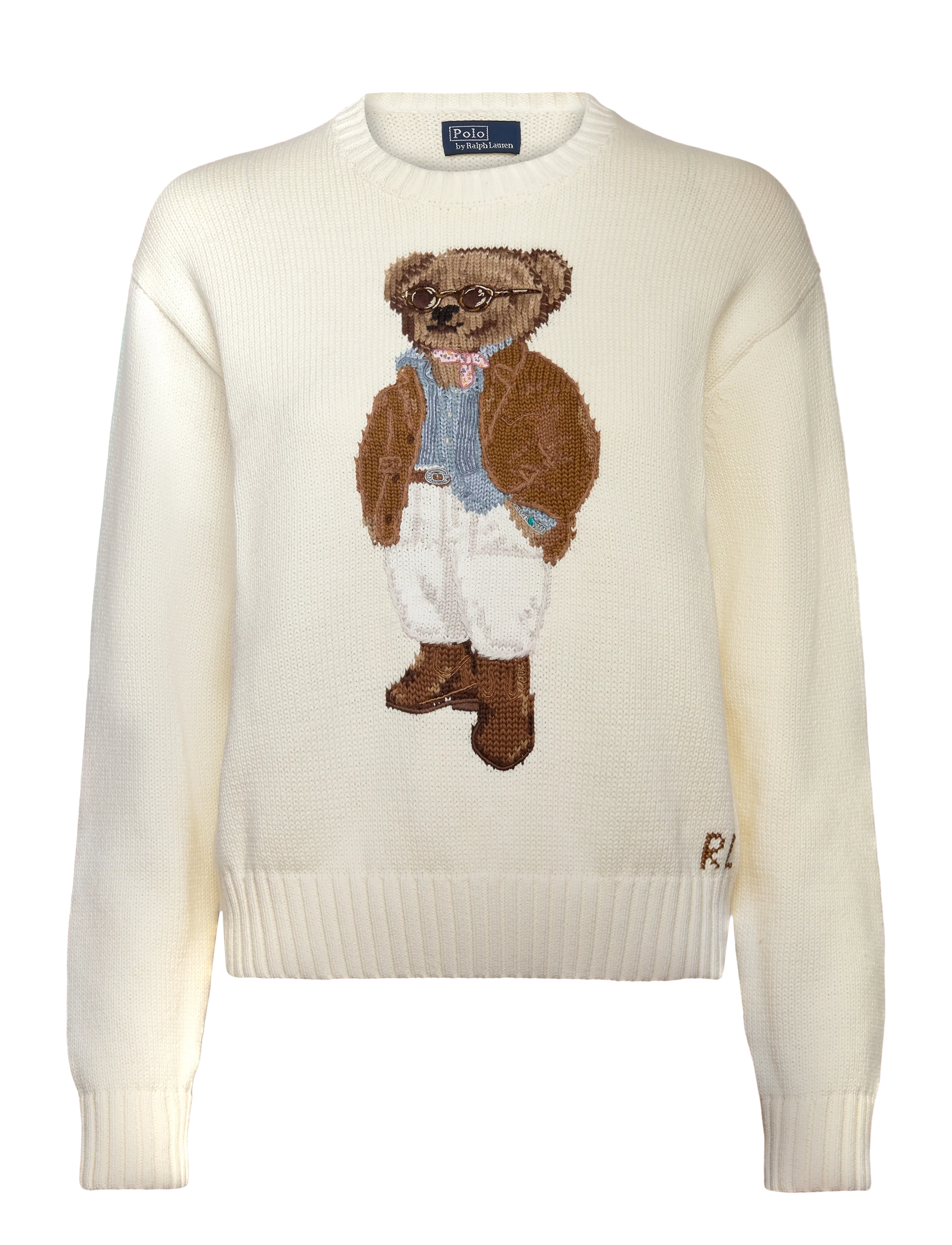Polo Ralph Lauren Polo Bear Cotton Crewneck Sweater - Polo Ralph Lauren - PARCHMENT CREAM / cream