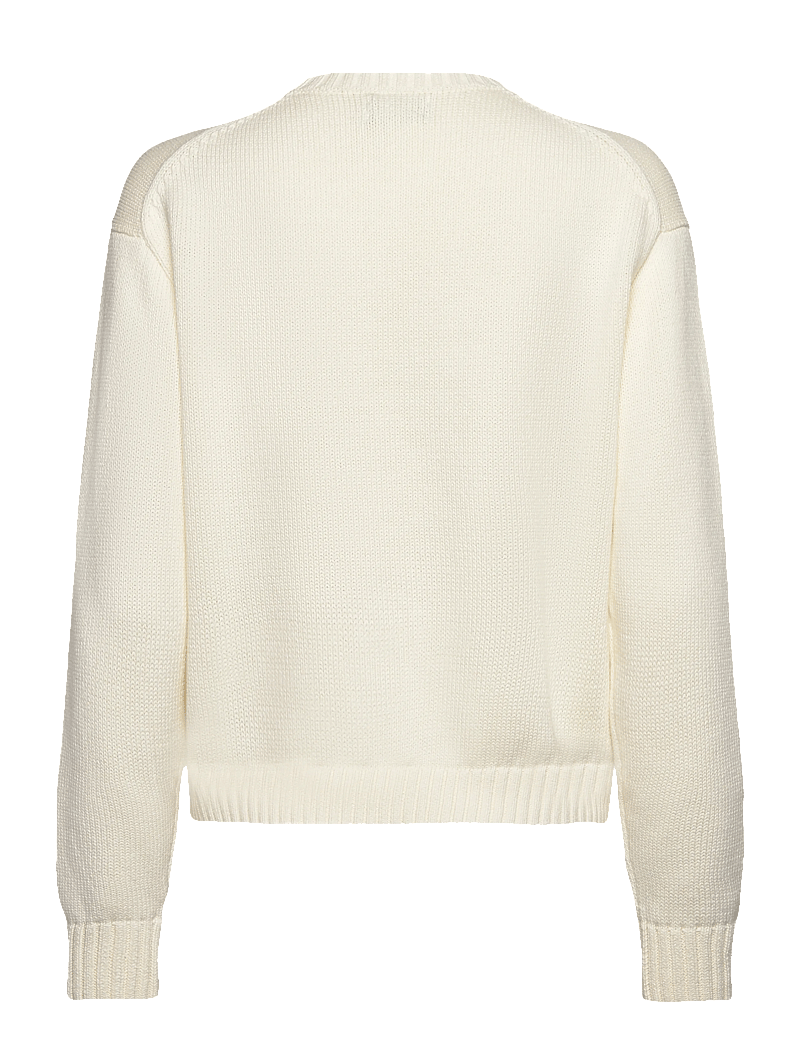 Polo Ralph Lauren - Polo Bear Cotton Crewneck Sweater - trøjer - parchment cream - 1