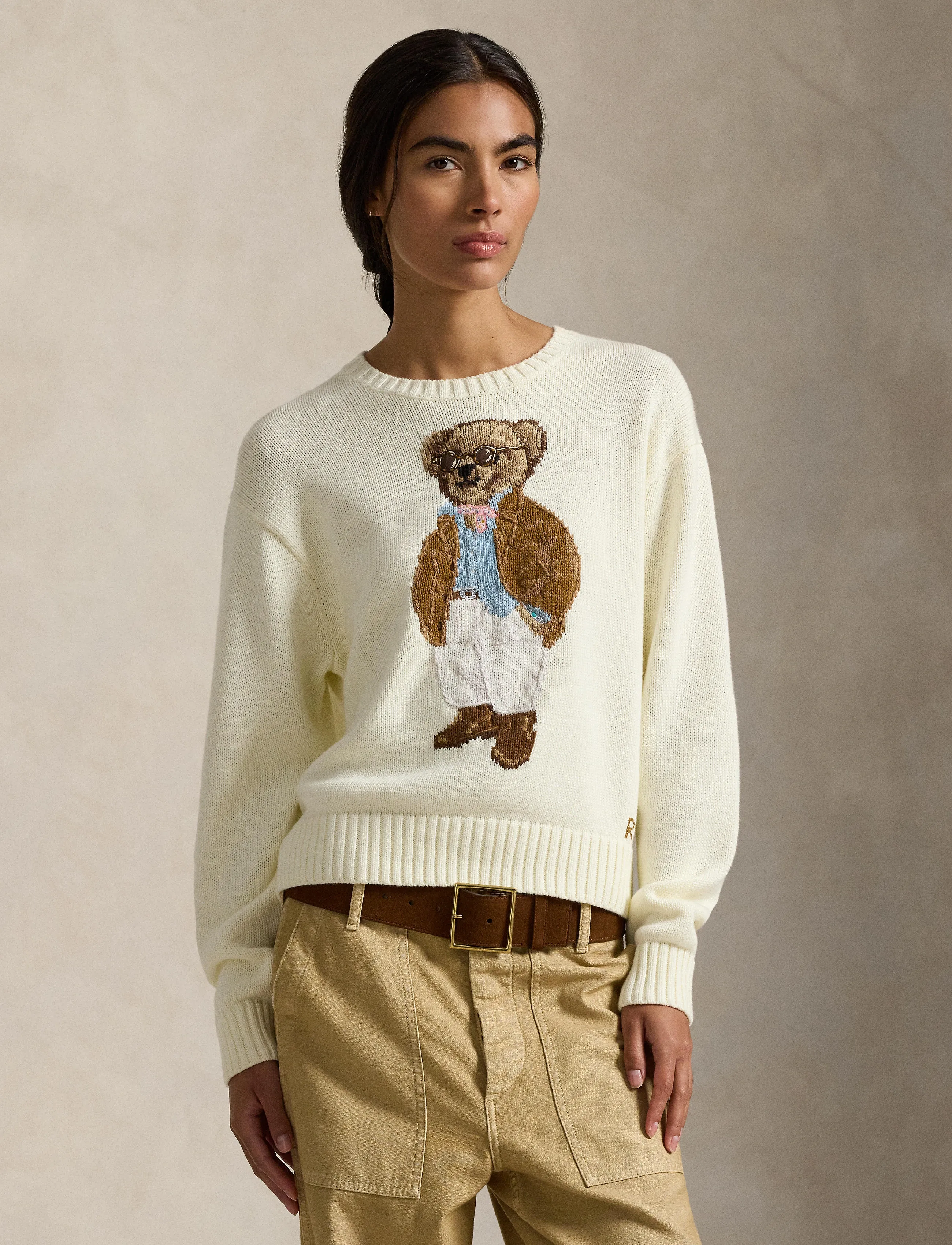 Polo Ralph Lauren COTTON BEAR-SWEATER-PULLOVER - Ralph Lauren - PARCHMENT CREAM / cream