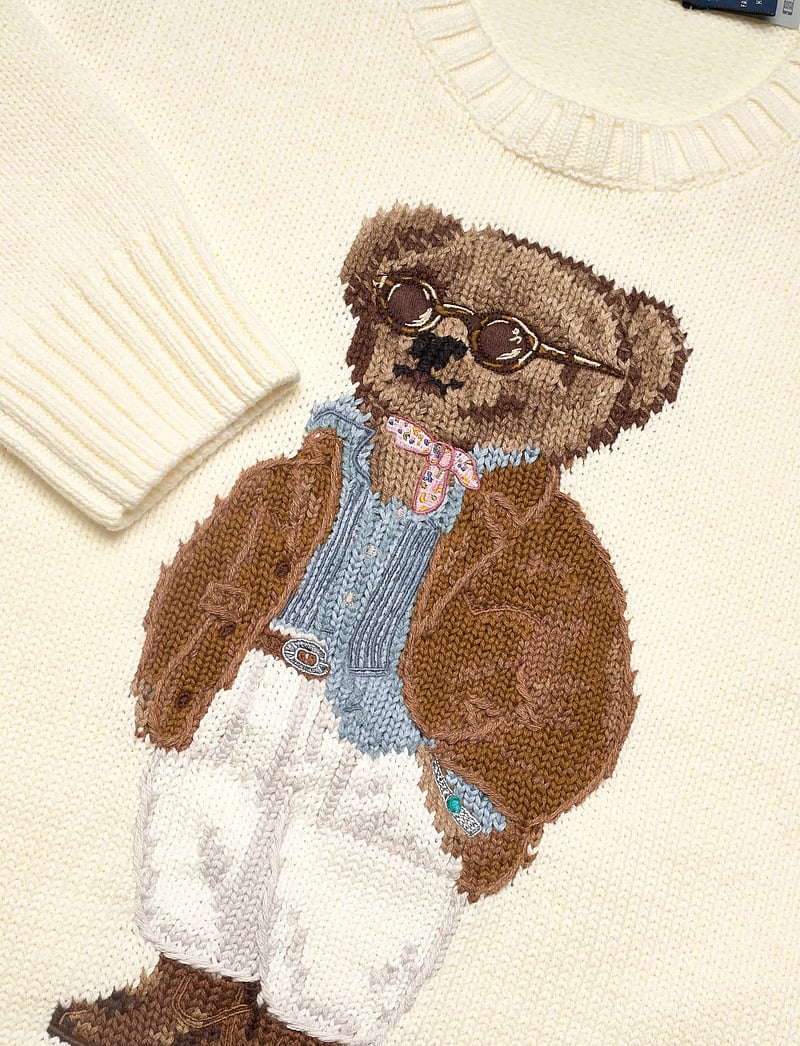 Polo Ralph Lauren - Polo Bear Cotton Crewneck Sweater - trøjer - parchment cream - 2