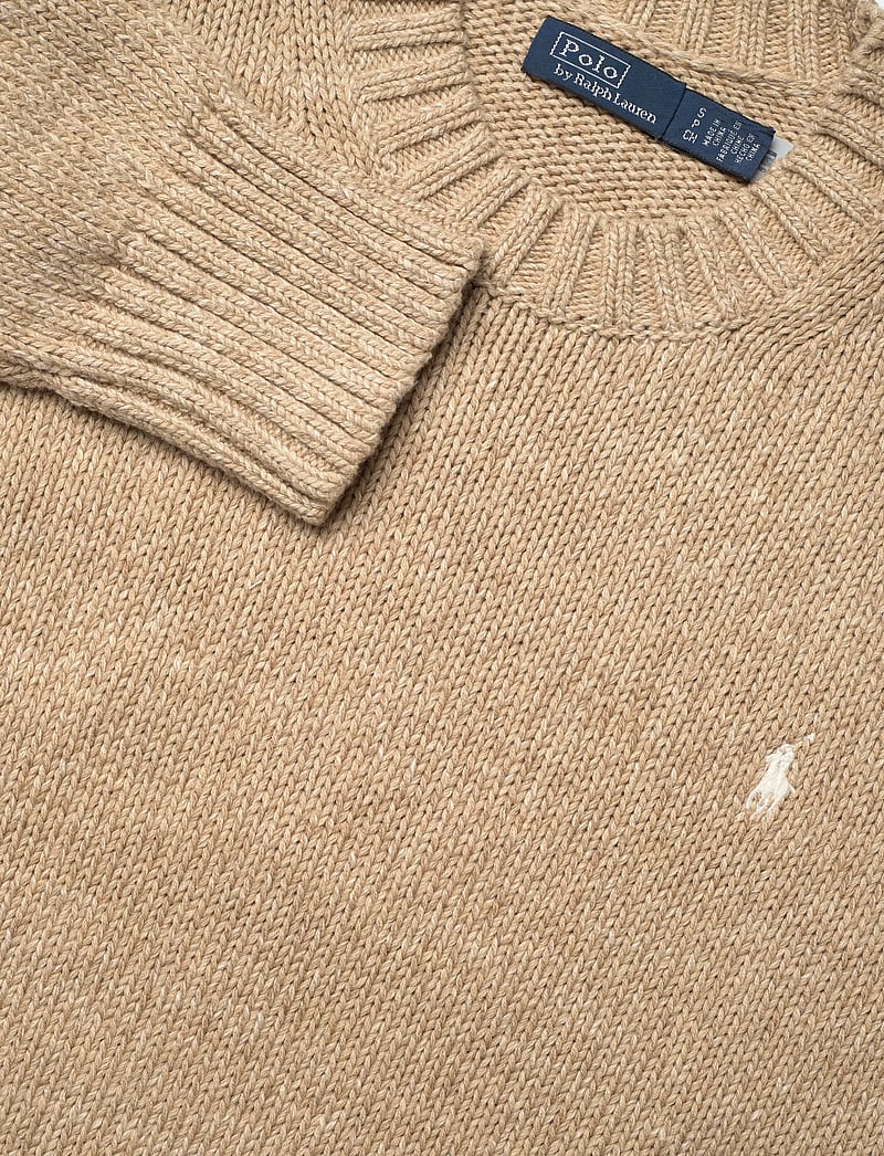 Polo Ralph Lauren - Logo Cotton Crewneck Sweater - pullover - tan heather - 2