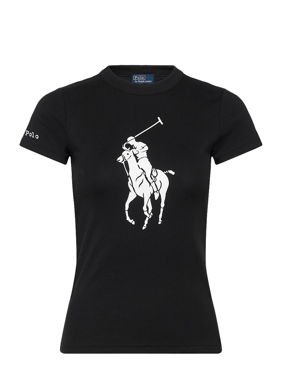 Polo Ralph Lauren - 95/5 1X1 RIB-KNT-T-SHIRT - t-shirts & tops - polo black - 1