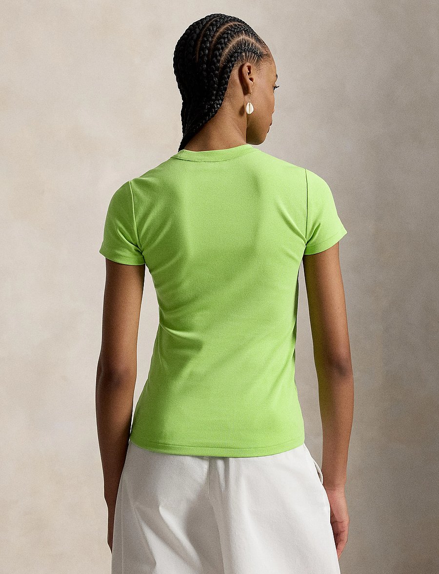 Polo Ralph Lauren - 95/5 1X1 RIB-KNT-T-SHIRT - t-shirts & tops - riviera green - 2