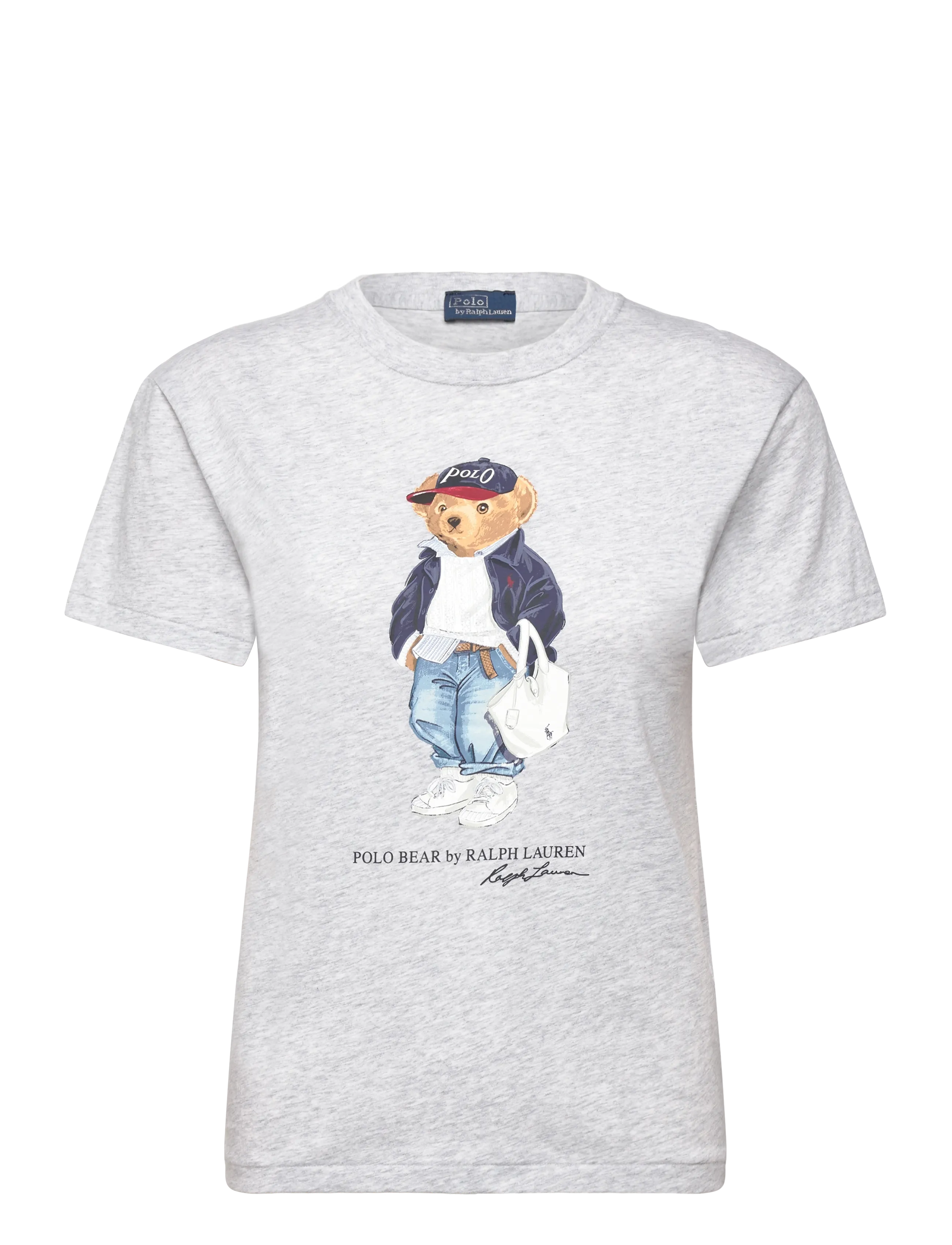 Polo Ralph Lauren 40/1 COTTON JERSEY-KNT-T-SHIRT - Riided - LIGHT SMOKE HEATH / grey