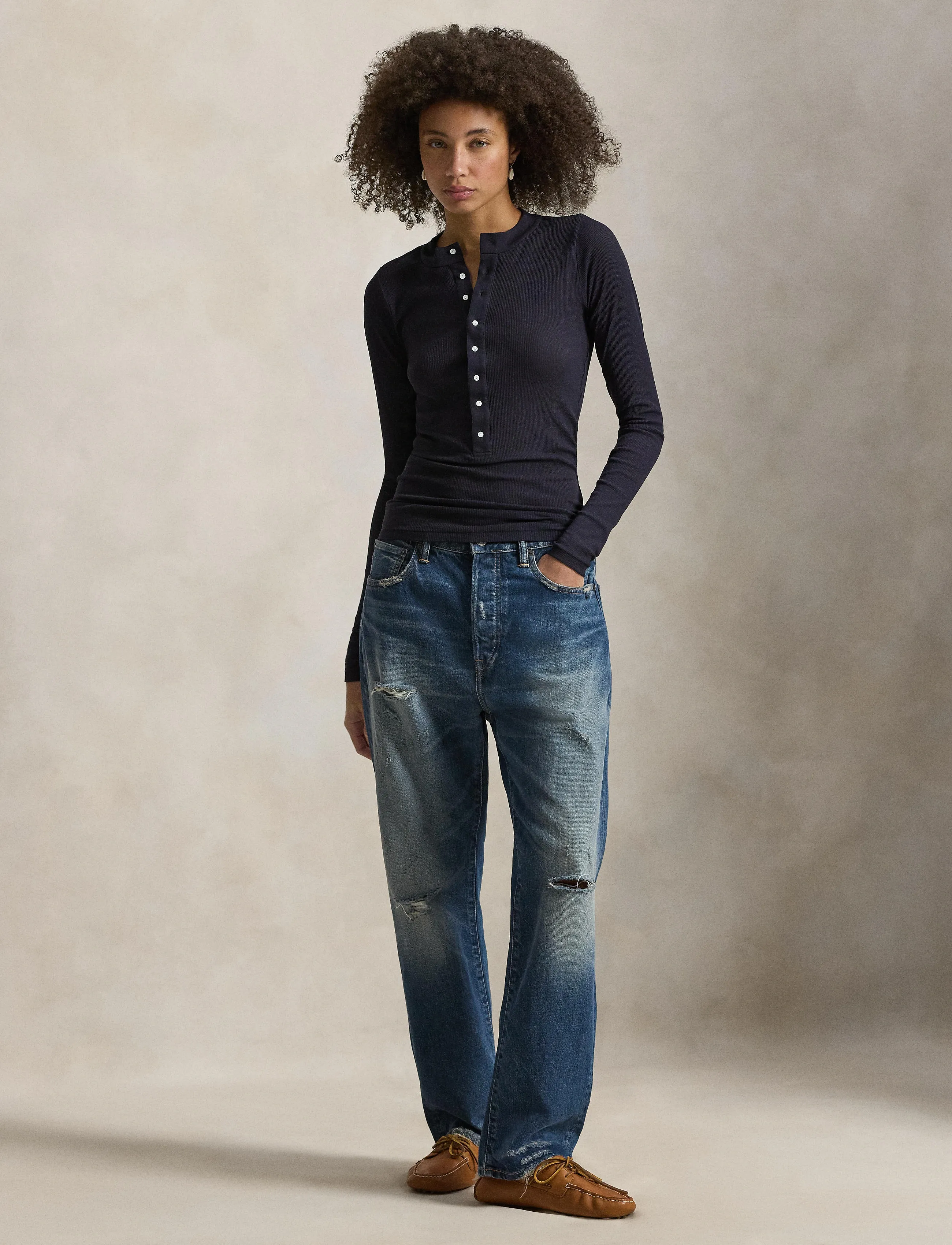 Polo Ralph Lauren - CREPE RIB-KNT-PULLOVER - langærmede toppe - atlantic - 3