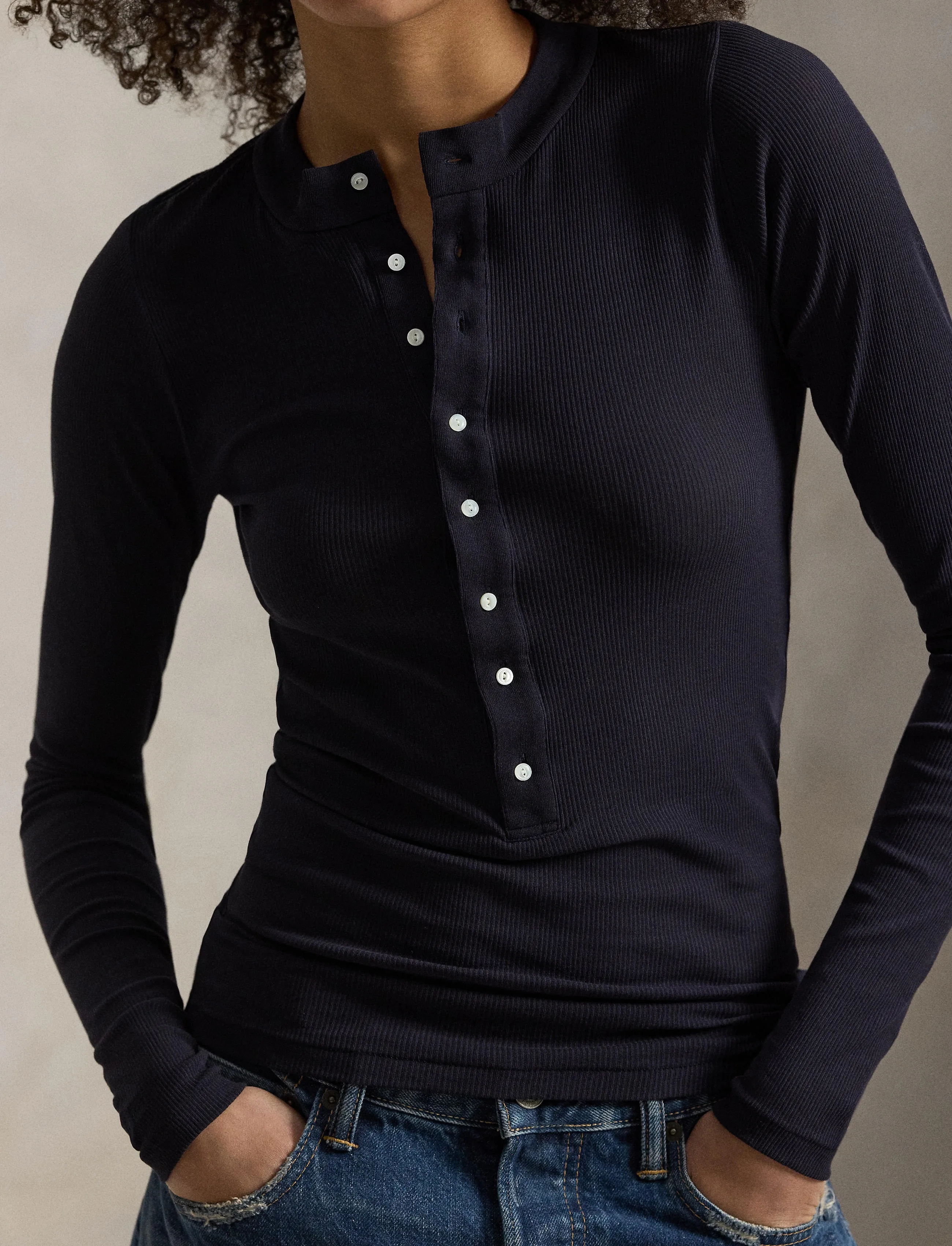 Polo Ralph Lauren - CREPE RIB-KNT-PULLOVER - langærmede toppe - atlantic - 4