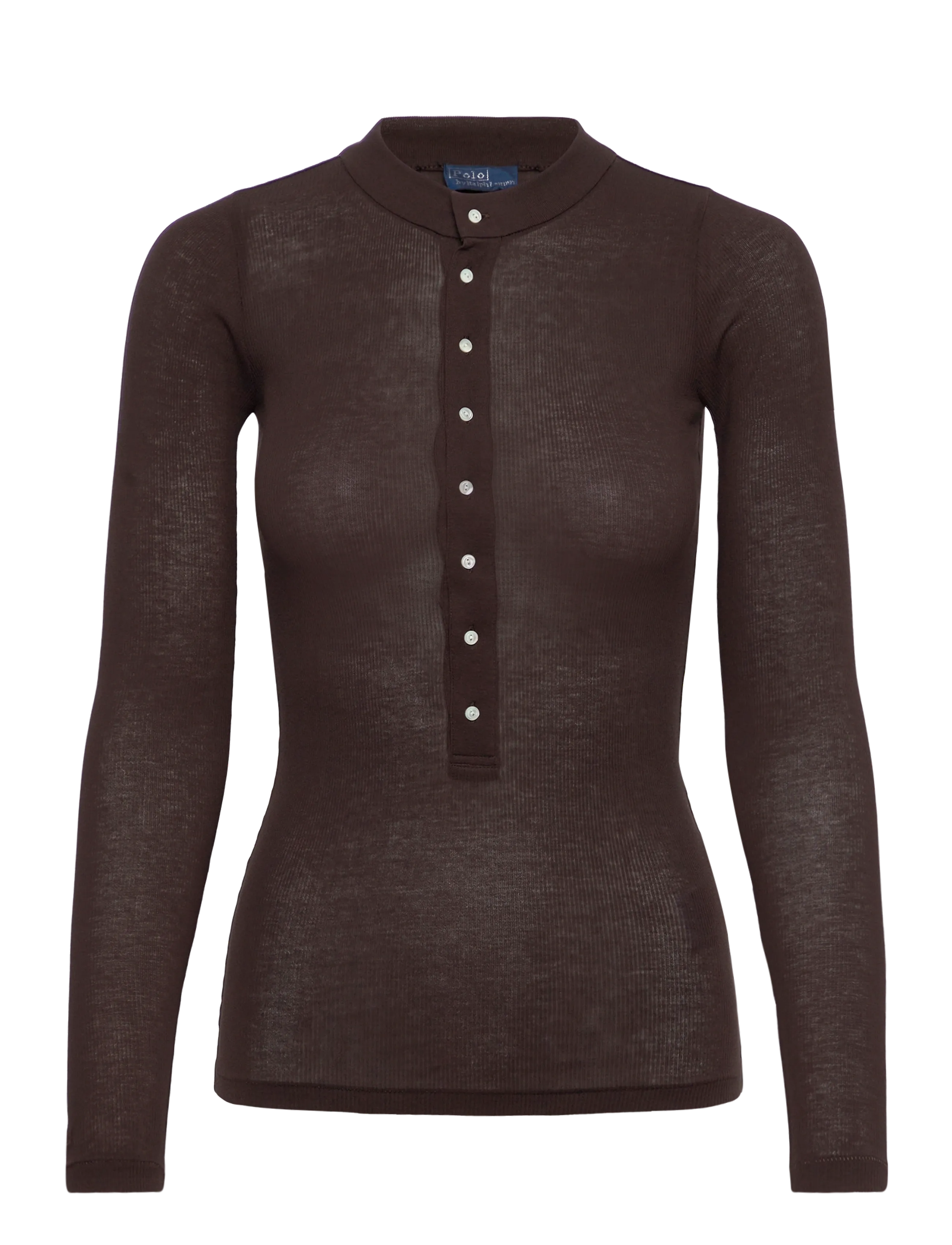 Polo Ralph Lauren Ribbed Cotton Henley Shirt - Kollektionen - SQUIRE BROWN / brown