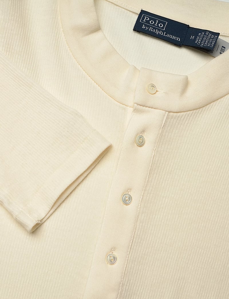 Polo Ralph Lauren - Ribbed Cotton Henley Shirt - langærmede toppe - warm white - 2
