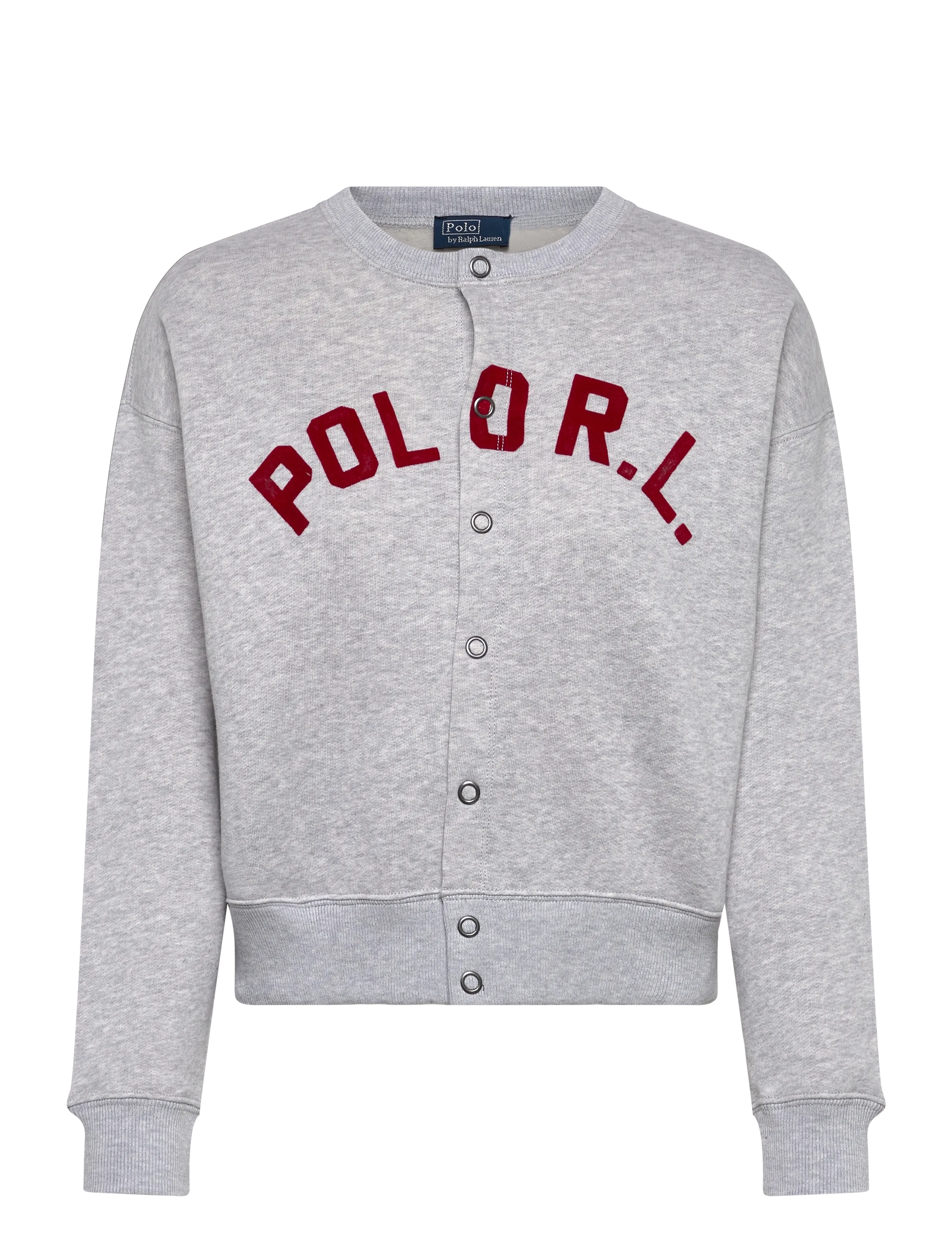 Logo Fleece Cardigan - LIGHT SMOKE HEATH