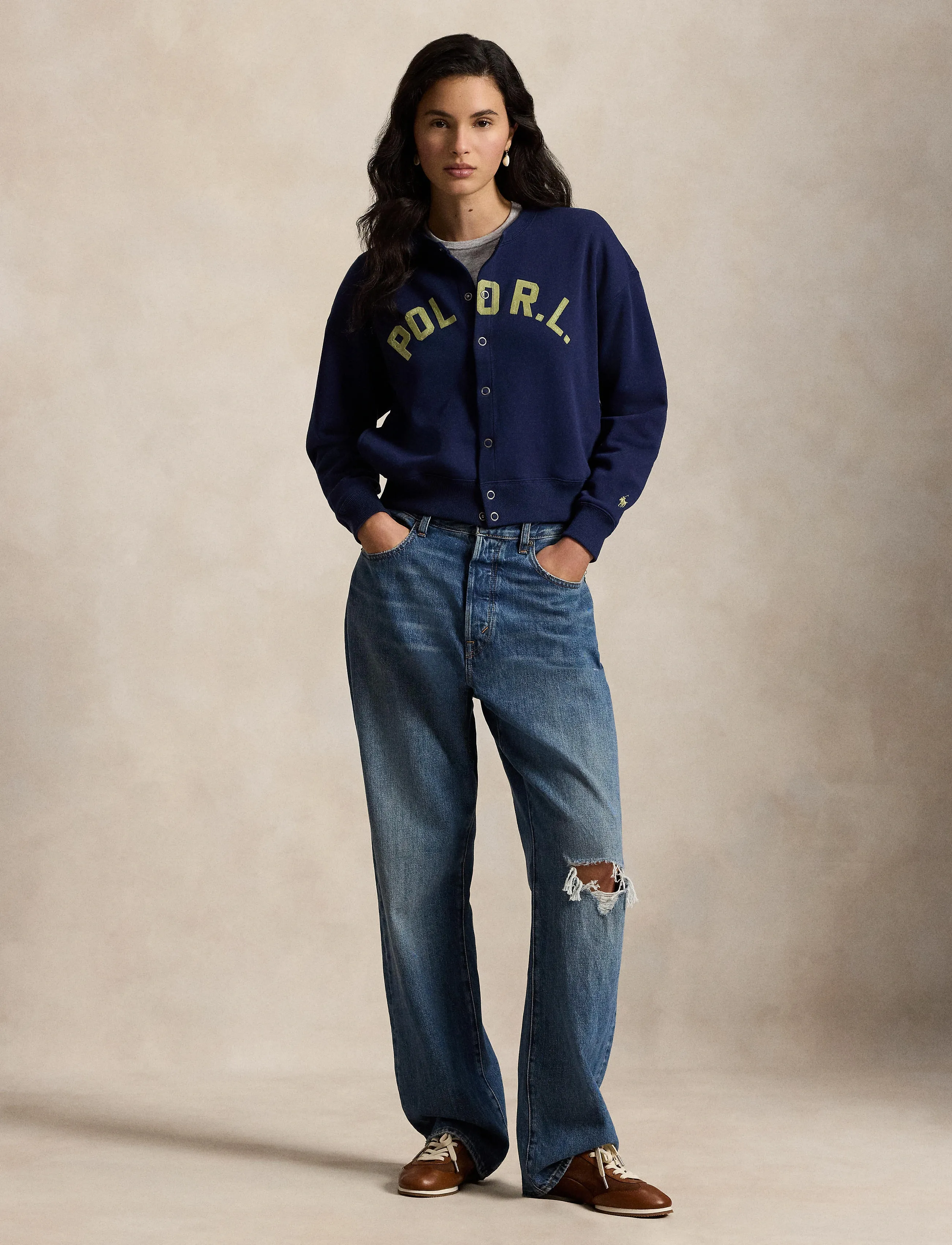 Polo Ralph Lauren Logo Fleece Cardigan - Ralph Lauren - NEWPORT NAVY / navy