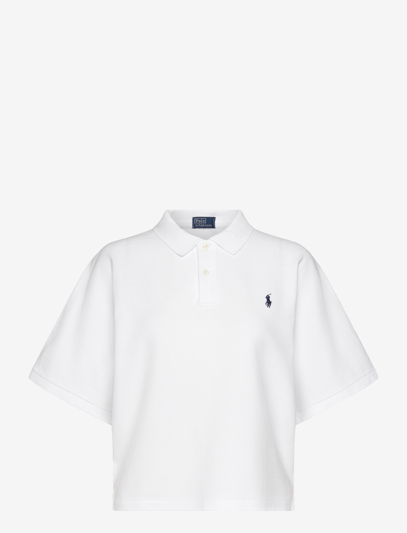Polo Ralph Lauren - Dolman-Sleeve Mesh Polo Shirt - poloskjorter - white - 0