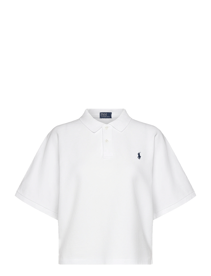 Polo Ralph Lauren - Dolman-Sleeve Mesh Polo Shirt - poloskjorter - white - 1