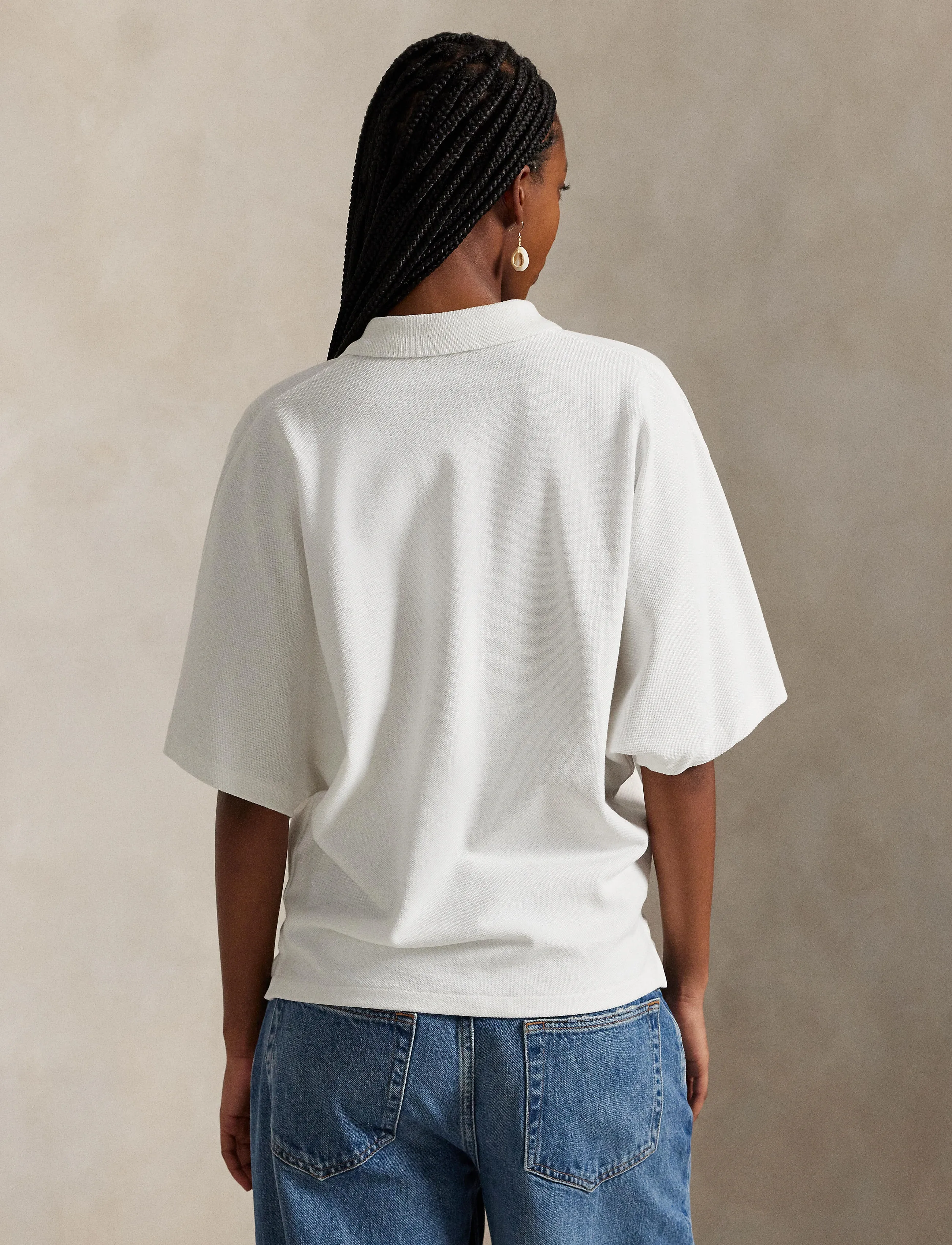 Polo Ralph Lauren - Dolman-Sleeve Mesh Polo Shirt - polos - white - 3