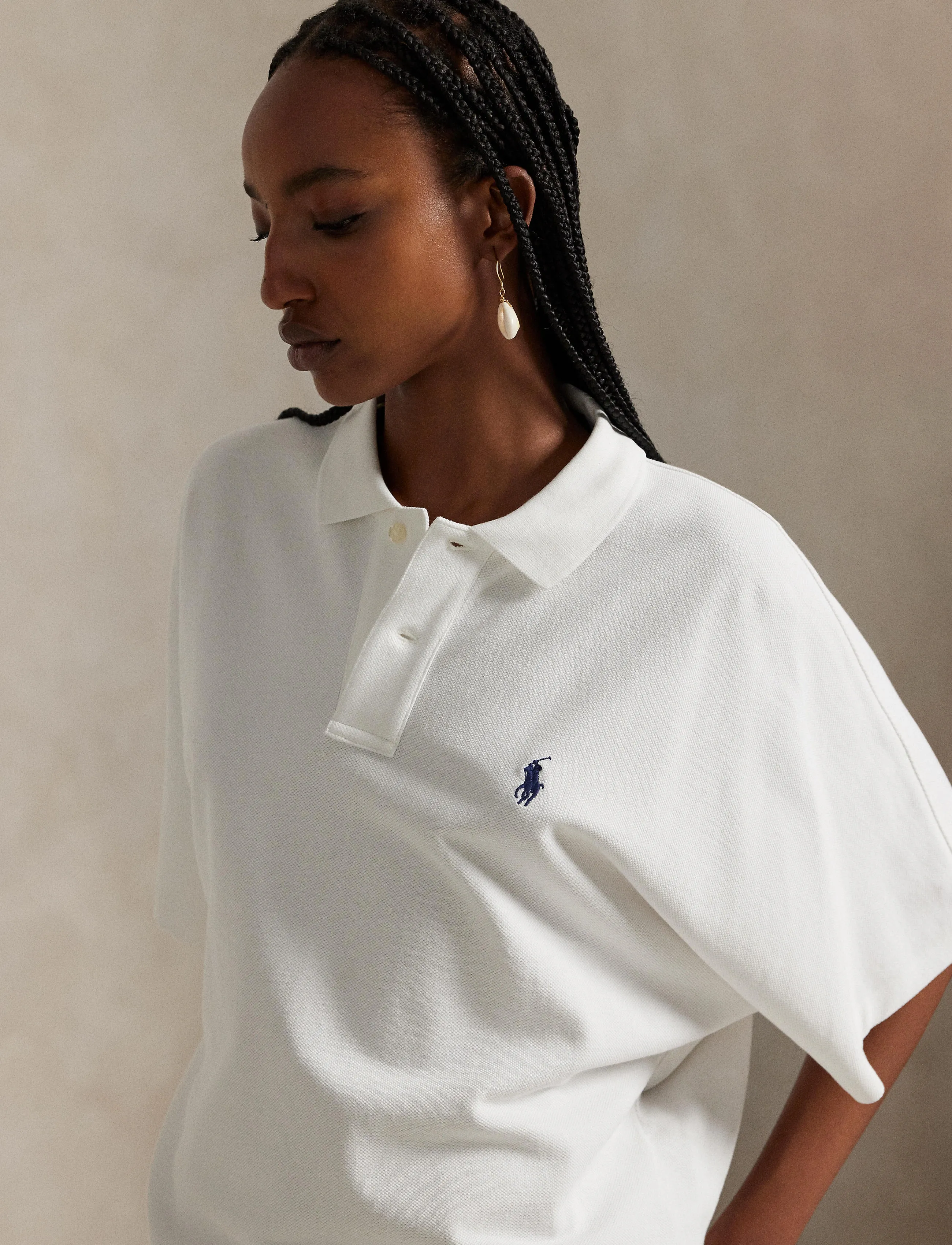 Polo Ralph Lauren - Dolman-Sleeve Mesh Polo Shirt - polos - white - 4