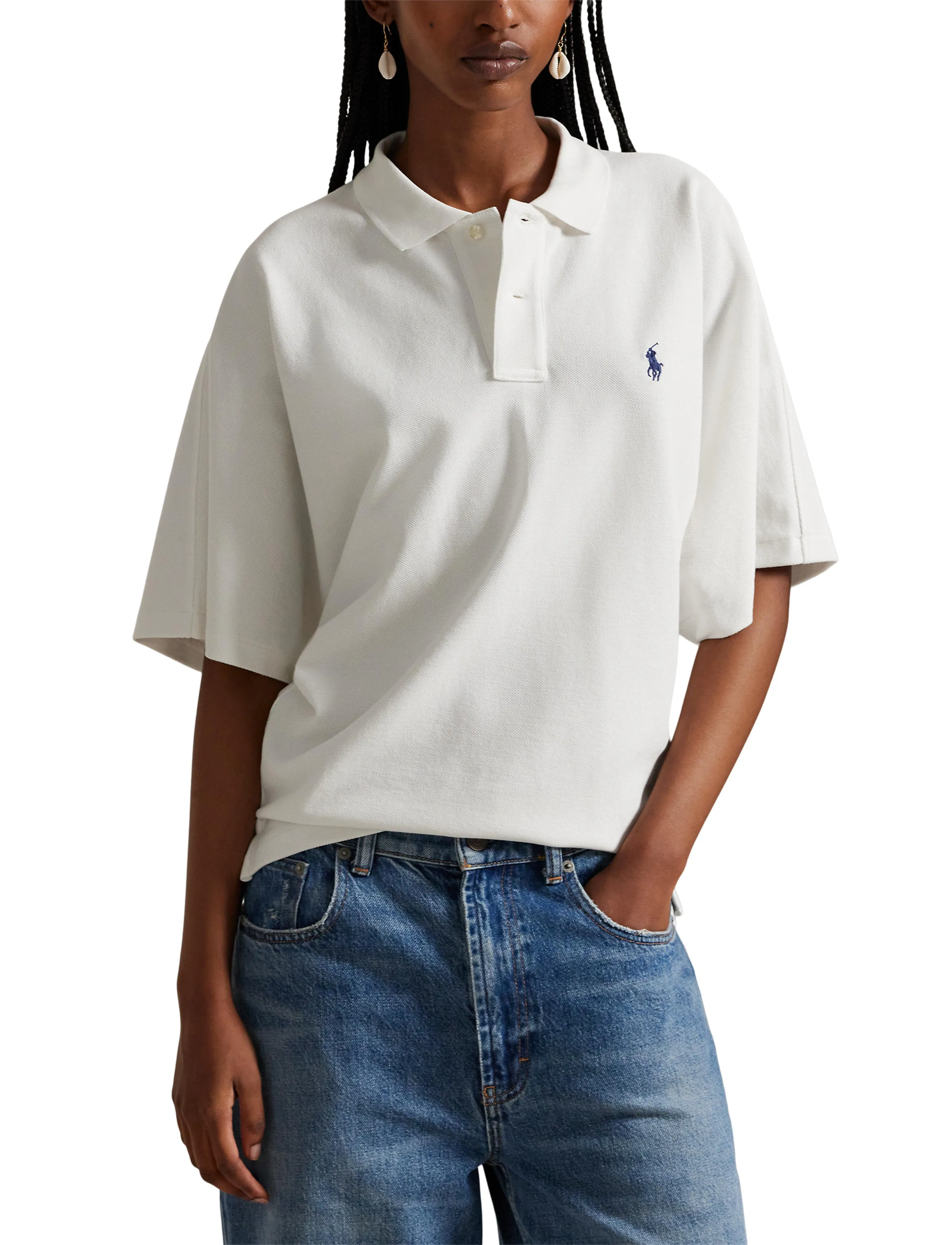 Polo Ralph Lauren Dolman-Sleeve Mesh Polo Shirt skjortor & blusar dam – bild 5
