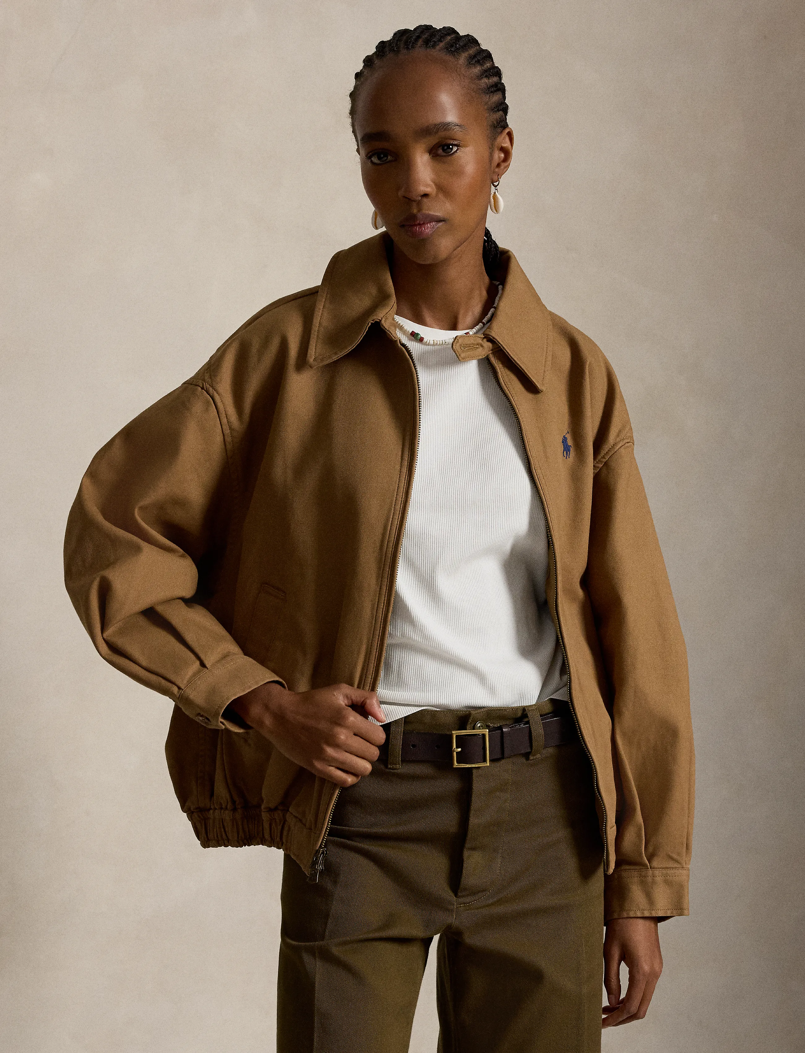 Polo Ralph Lauren - Oversized Cotton Windbreaker - tan - 3