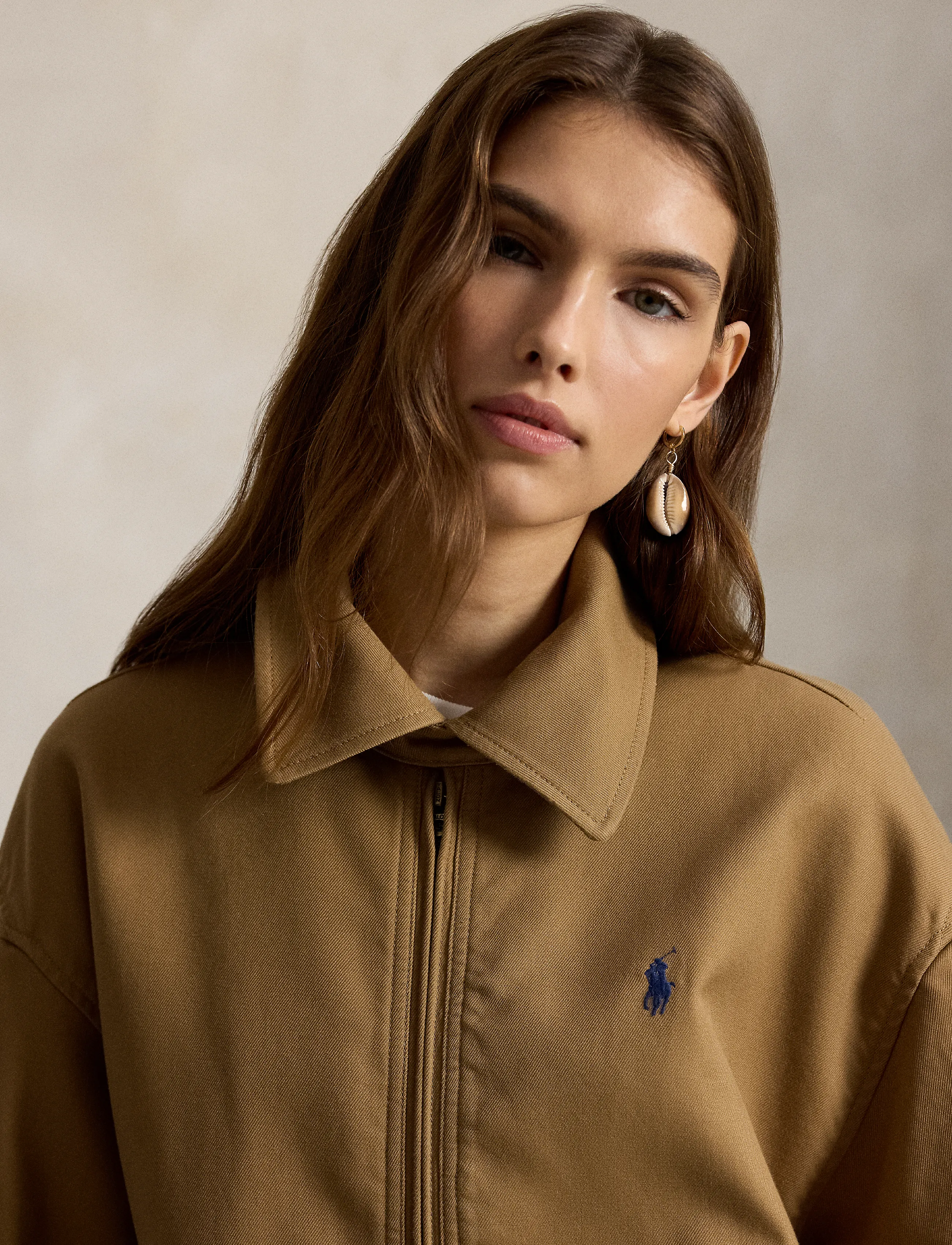 Polo Ralph Lauren - Oversize Cotton Windbreaker - striukės nuo vėjo - tan - 5