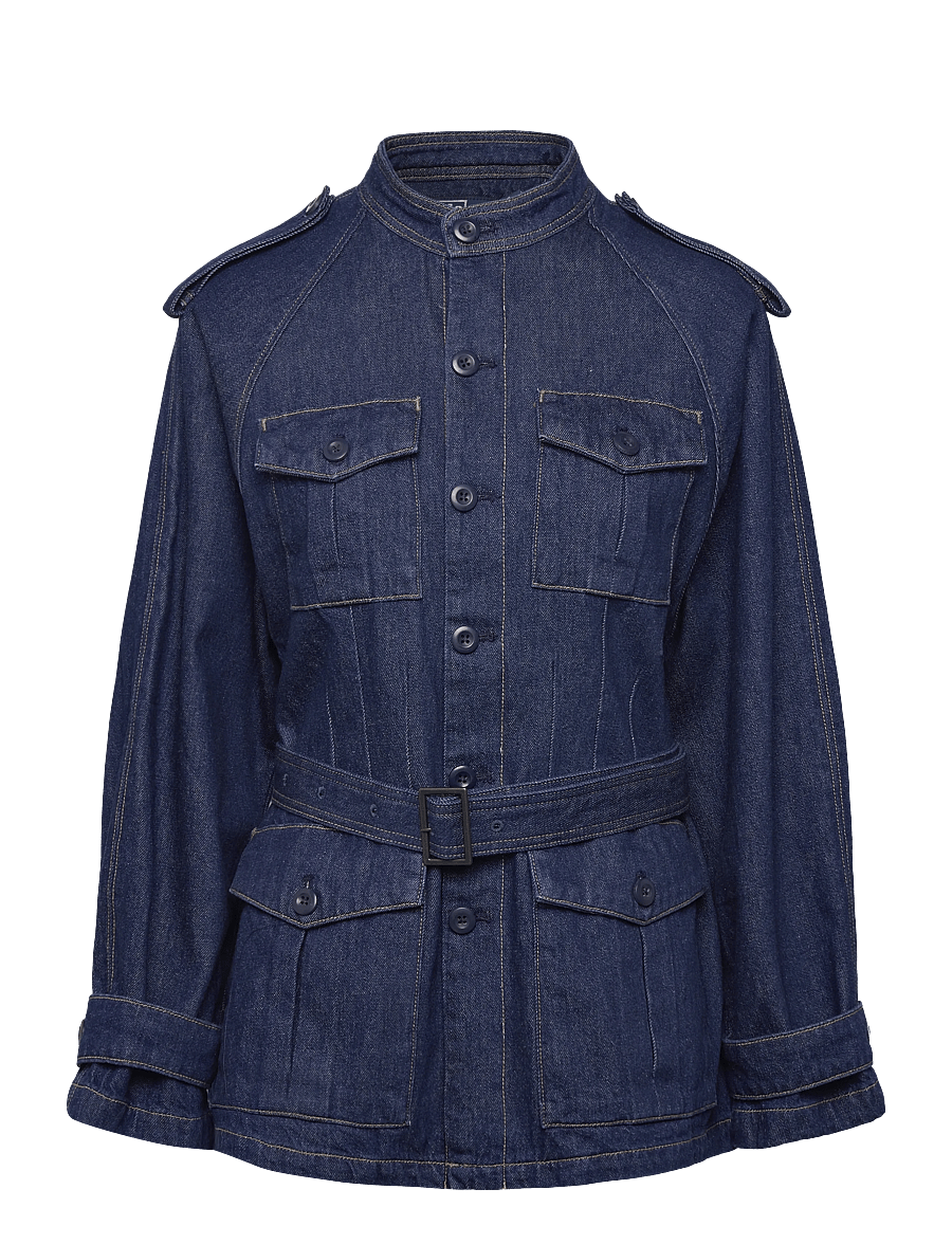 Polo Ralph Lauren - Belted Denim Utility Jacket - pavasarinės striukės - hillsten wash - 1