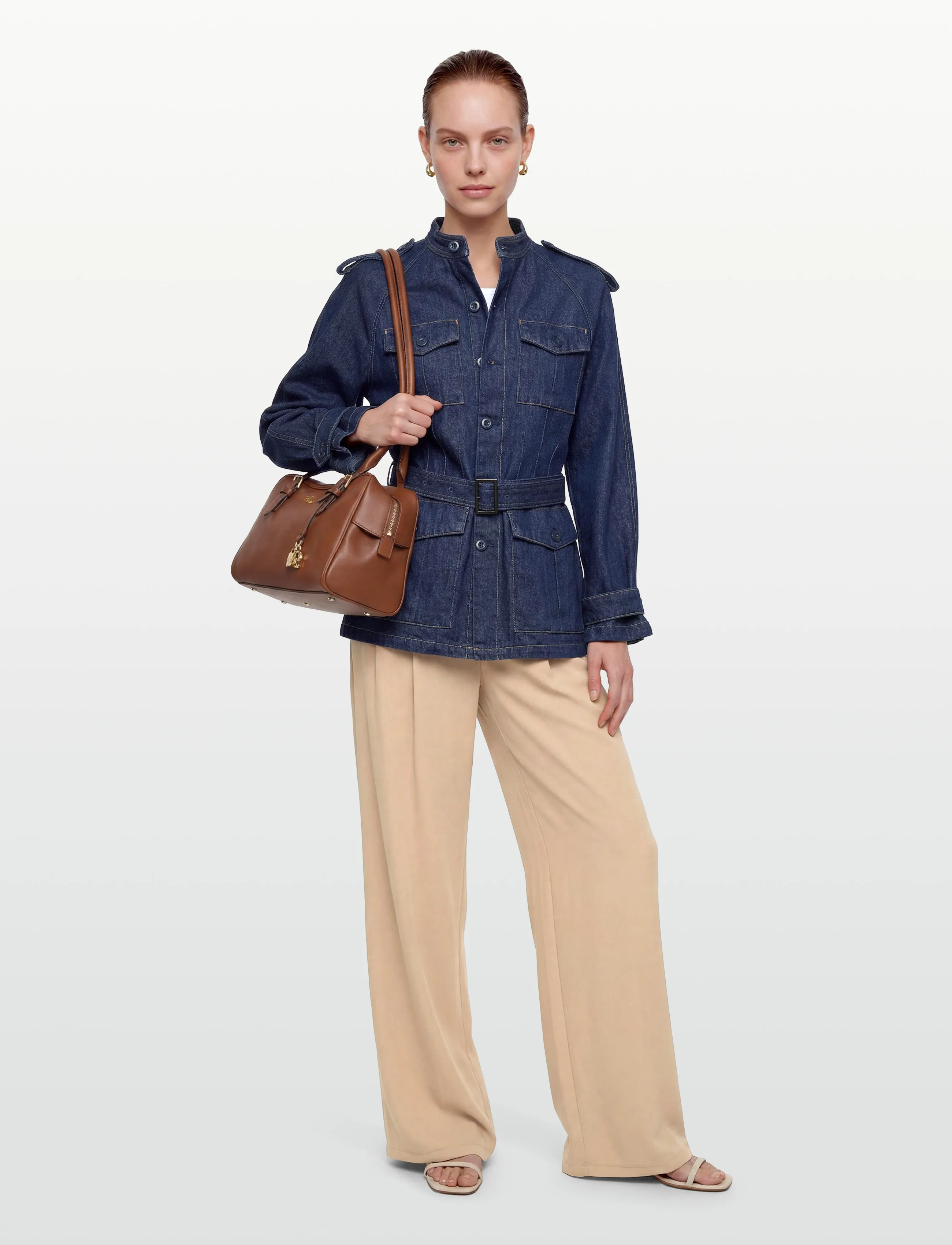 Polo Ralph Lauren Belted Denim Utility Jacket - Nos éditoriaux - HILLSTEN WASH / navy