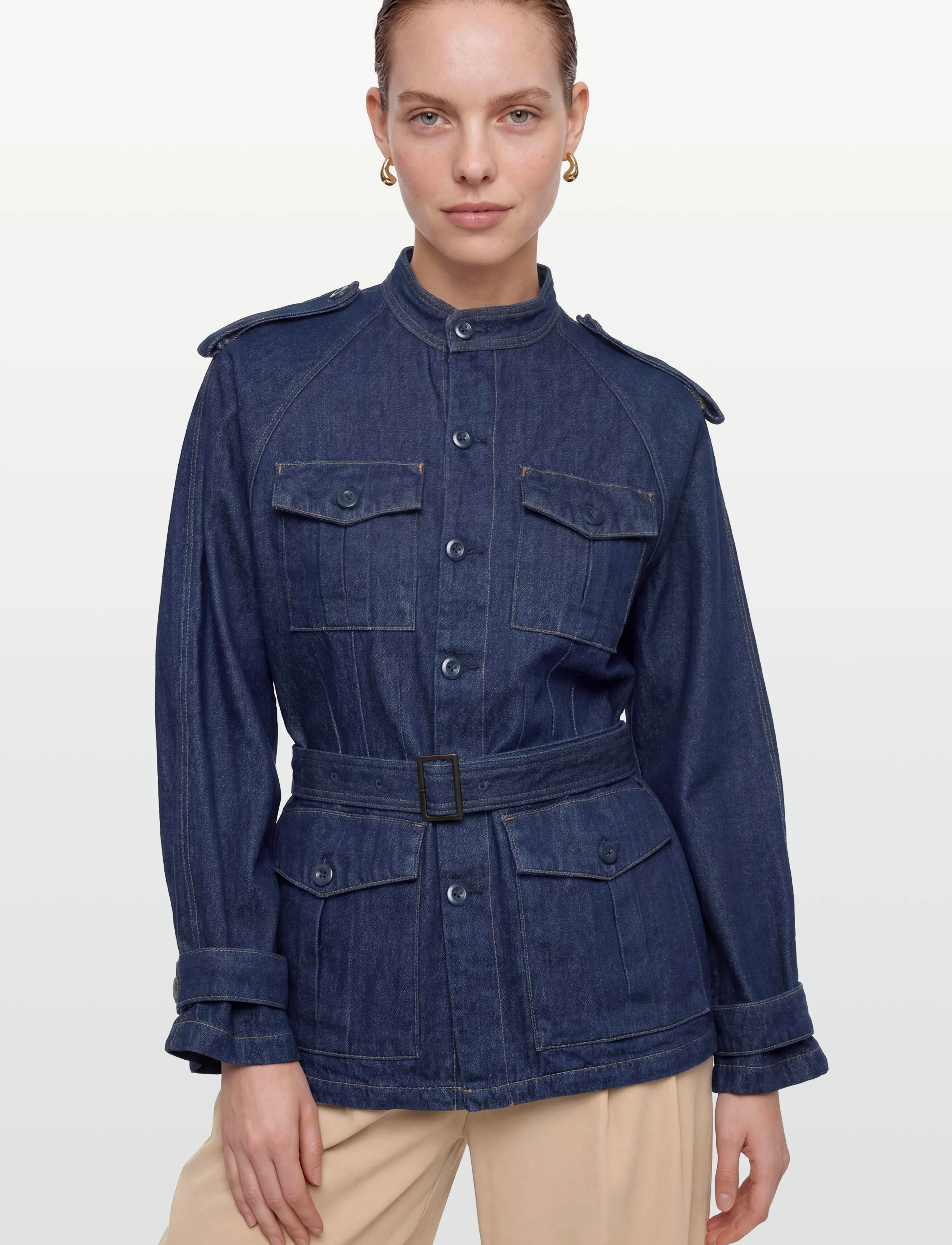 Polo Ralph Lauren - Belted Denim Utility Jacket - forårsjakker - hillsten wash - 3