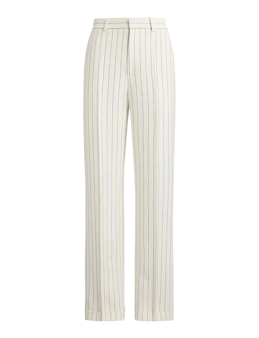 Polo Ralph Lauren - 211A96318001 - pantalons habillés - crm/brwn pinstrip - 1
