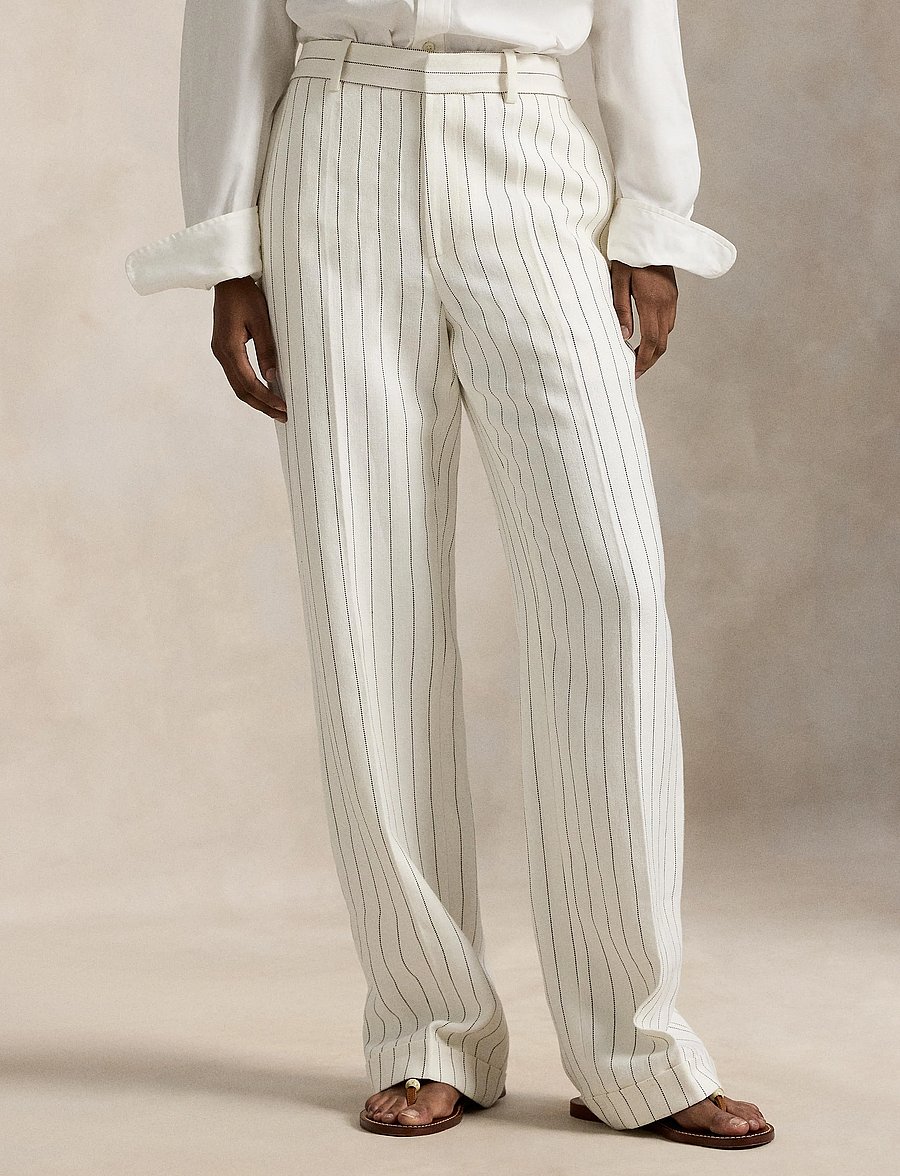 Polo Ralph Lauren - 211A96318001 - pantalons habillés - crm/brwn pinstrip - 0