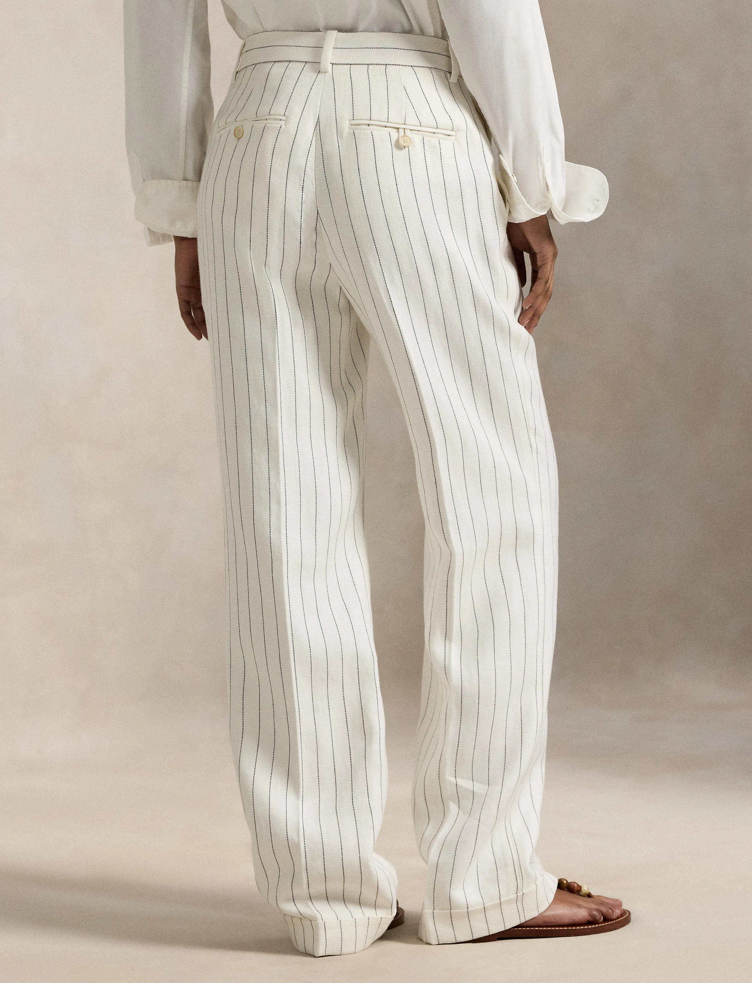 Polo Ralph Lauren - 211A96318001 - pantalons habillés - crm/brwn pinstrip - 3