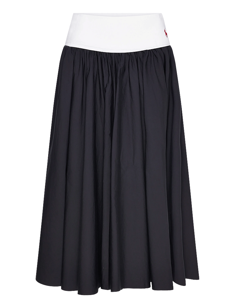 Polo Ralph Lauren - Contrast-Waistband A-Line Skirt - midi - atlantic - 0
