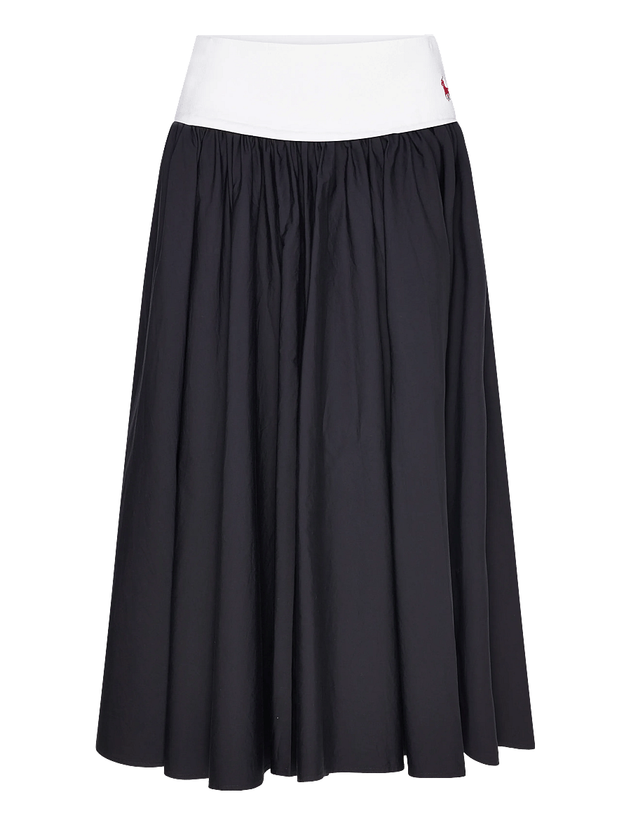 Polo Ralph Lauren - Contrast-Waistband A-Line Skirt - midi - atlantic - 1