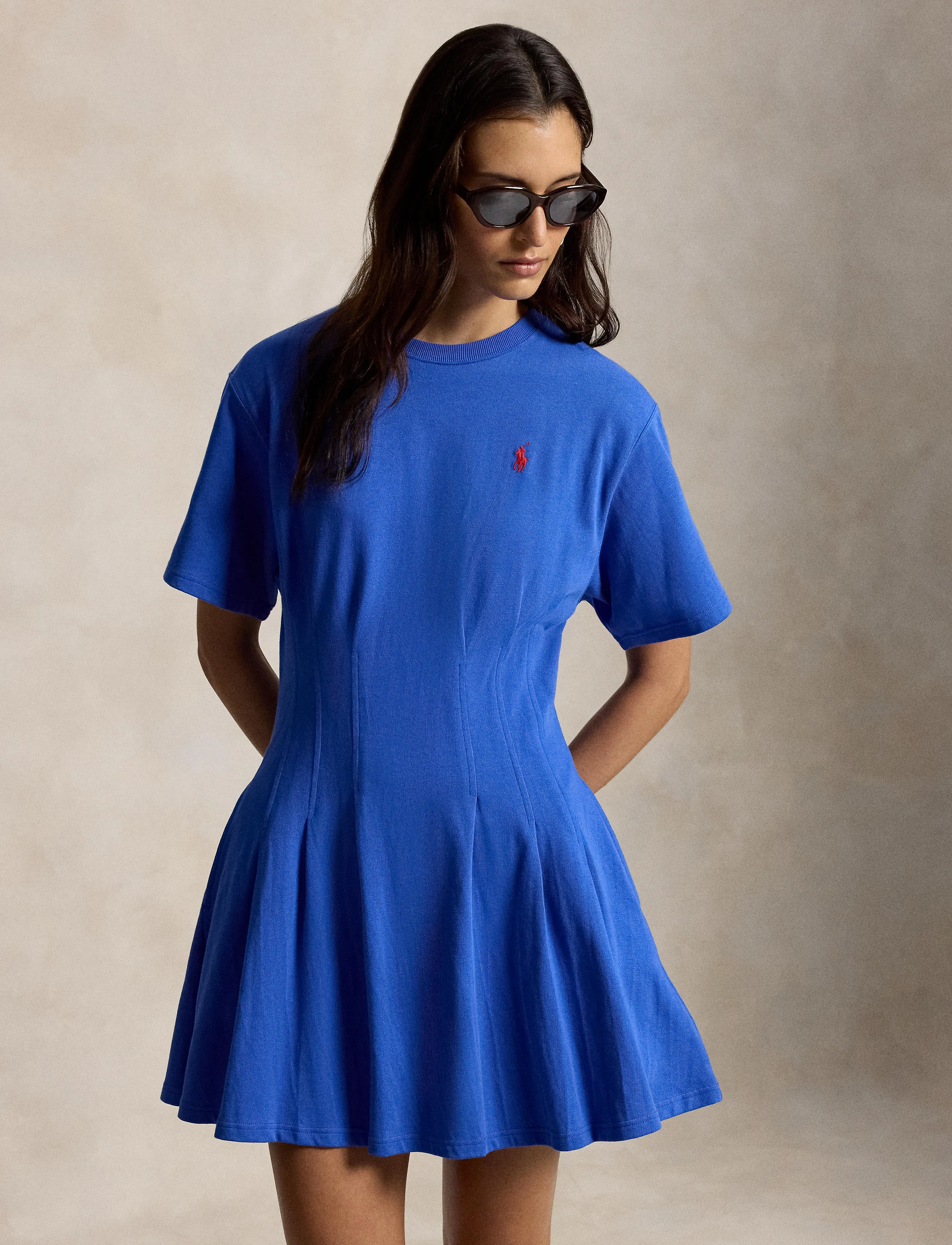 Polo Ralph Lauren Shaped Cotton Jersey Tee Dress (PRW211A96342) - T-shirt  Dresses - Boozt.com