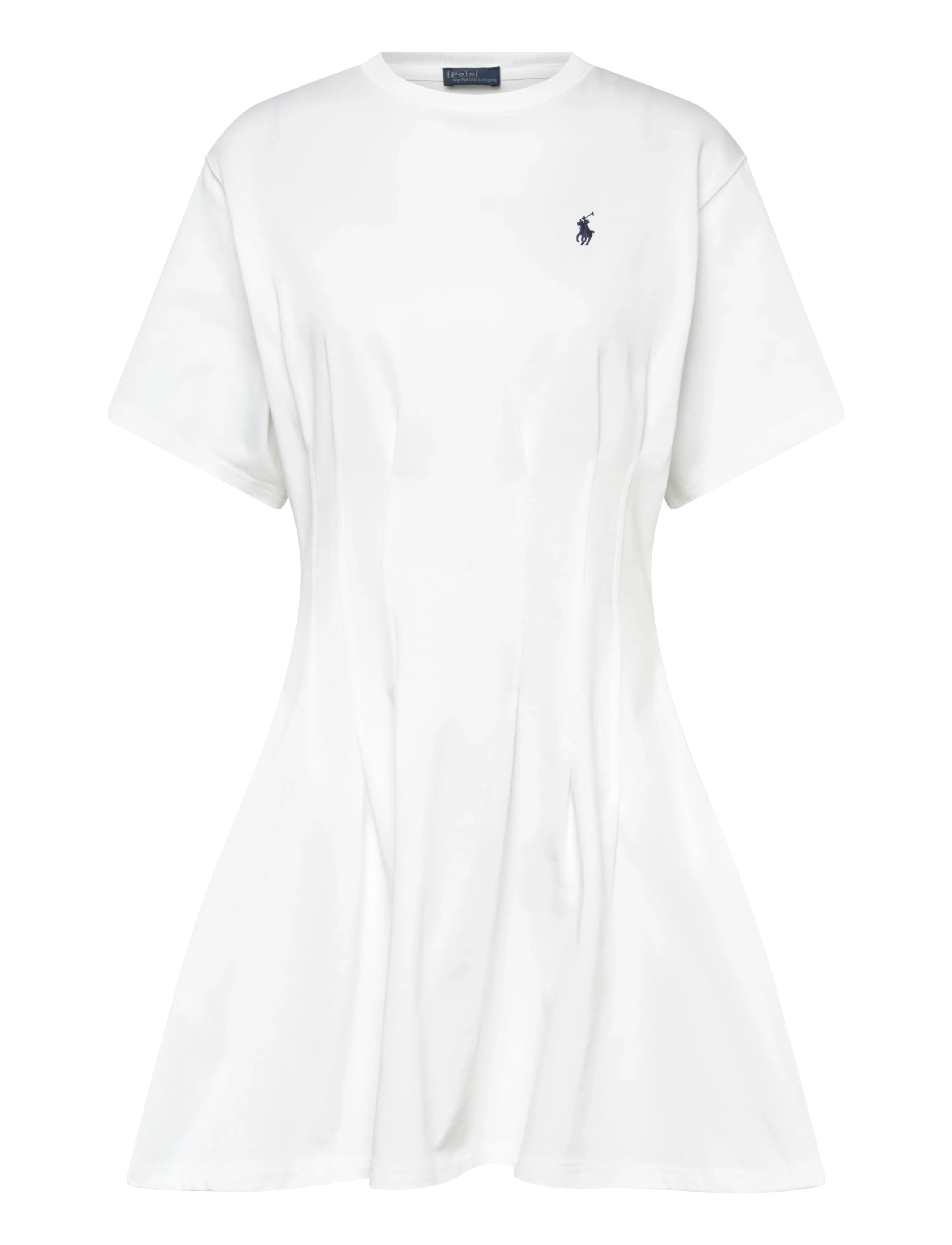 POLO RALPH LAUREN Shaped Baumwolle Jersey Tee Kleid Weiß - L - Damen