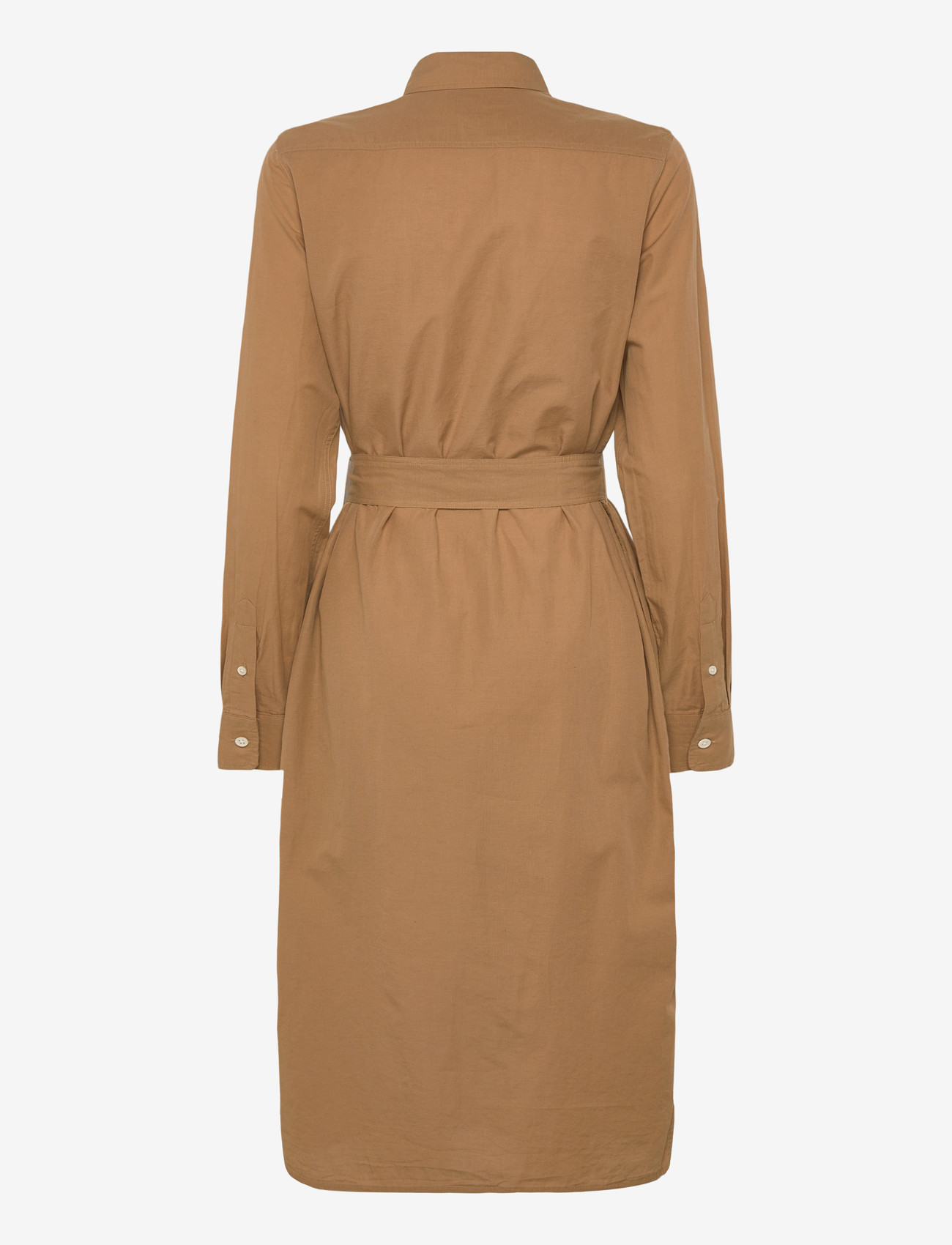 Polo Ralph Lauren - Cotton-Linen Belted Shirtdress - skjortklänningar - classic camel - 1
