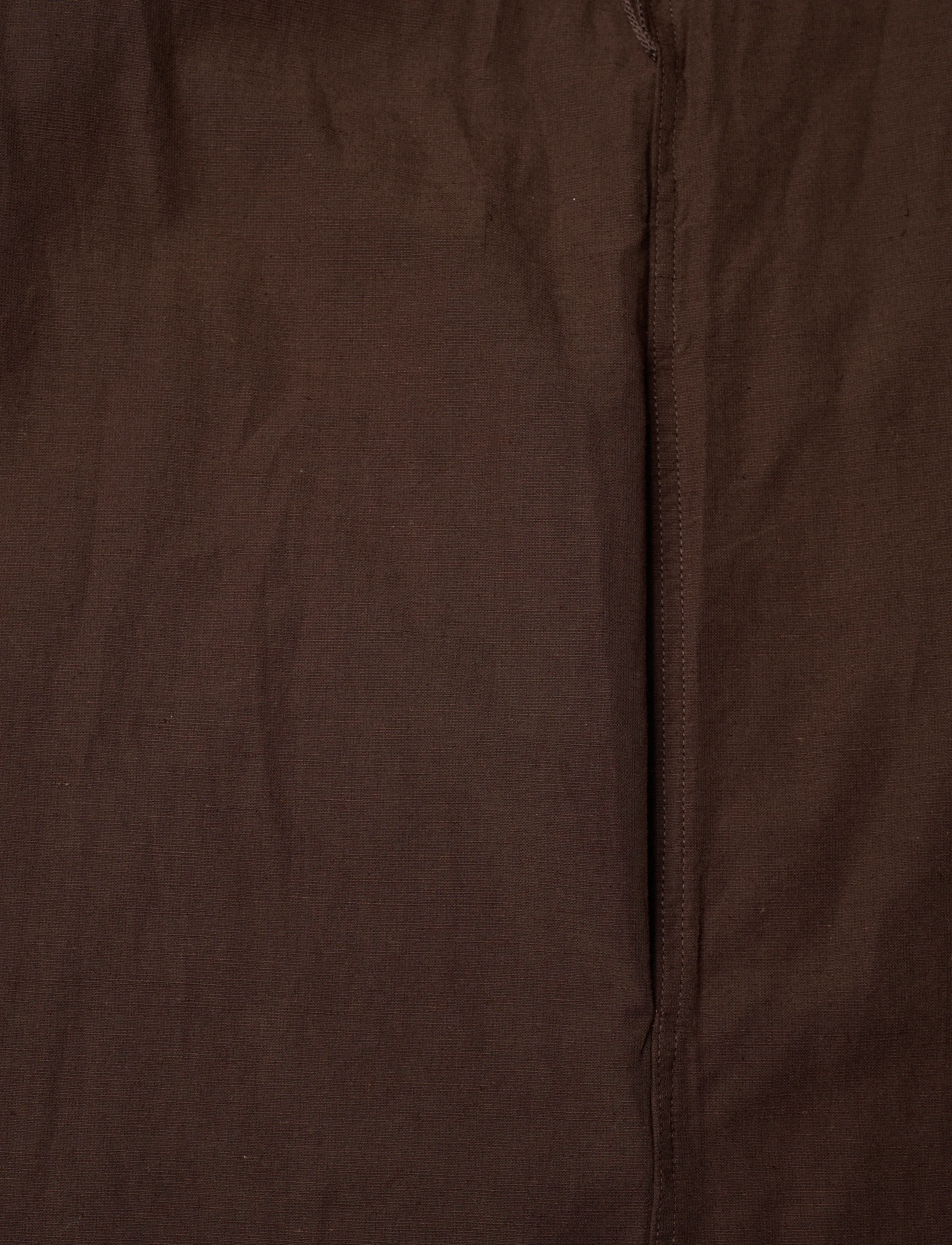 Polo Ralph Lauren - Cotton-Linen Belted Shirtdress - robes chemises - dark brown - 4