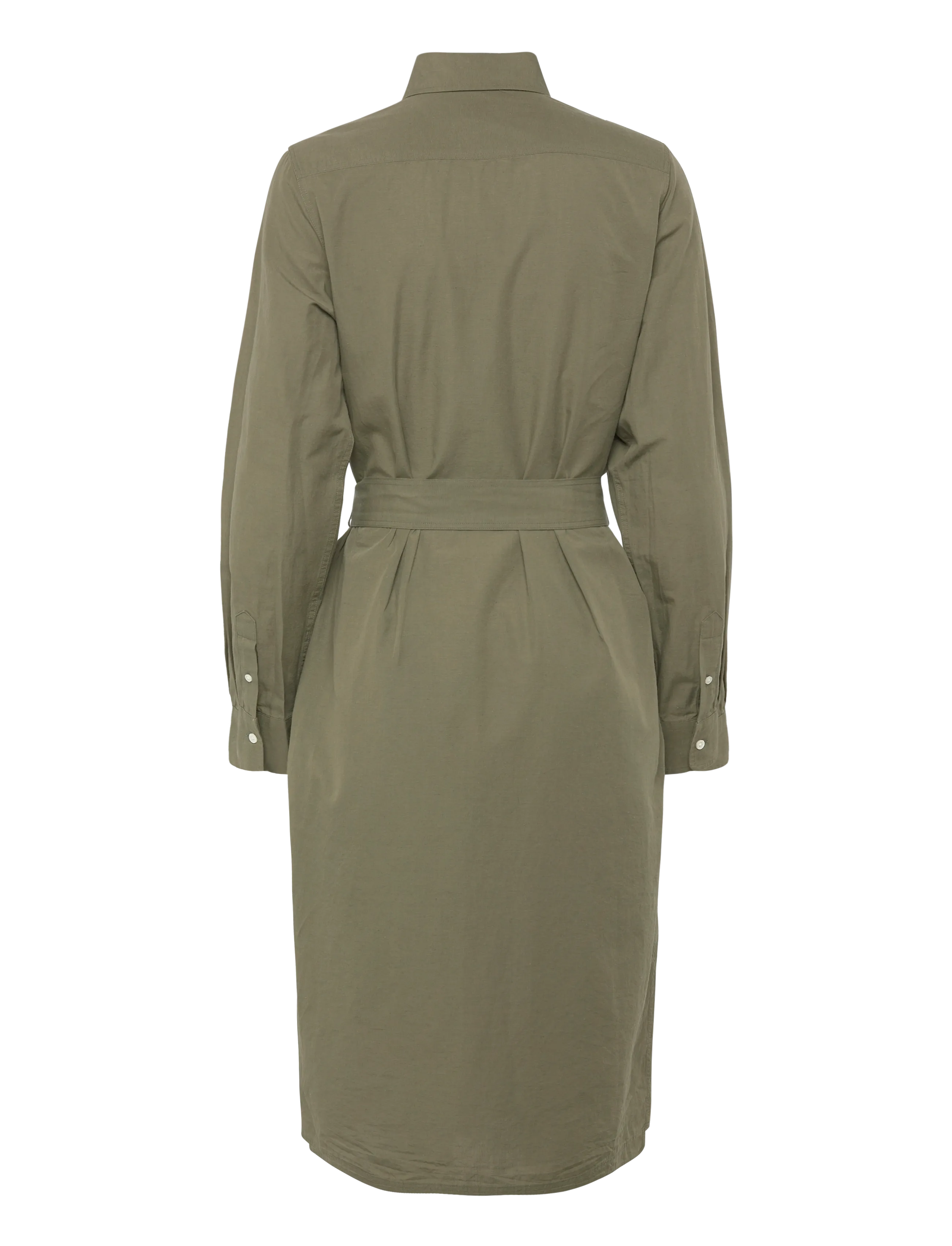 Polo Ralph Lauren - Cotton-Linen Belted Shirtdress - robes chemises - supply olive - 2