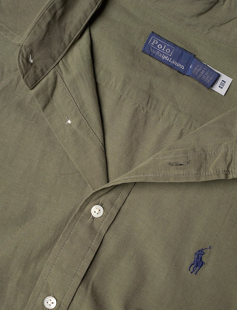 Polo Ralph Lauren - Cotton-Linen Belted Shirtdress - robes chemises - supply olive - 5