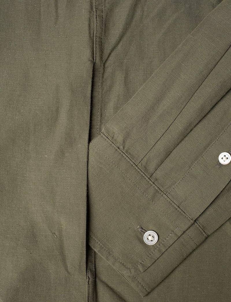 Polo Ralph Lauren - Cotton-Linen Belted Shirtdress - skjortklänningar - supply olive - 3