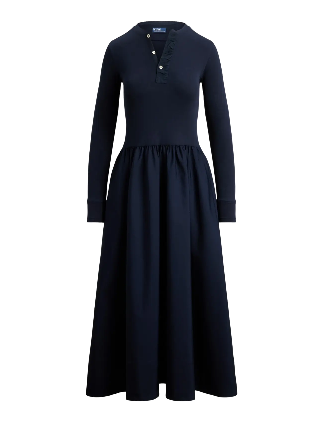 Polo Ralph Lauren Cotton Henley Dress, Kvinder, Henley Kjole, Navy, Str: XS