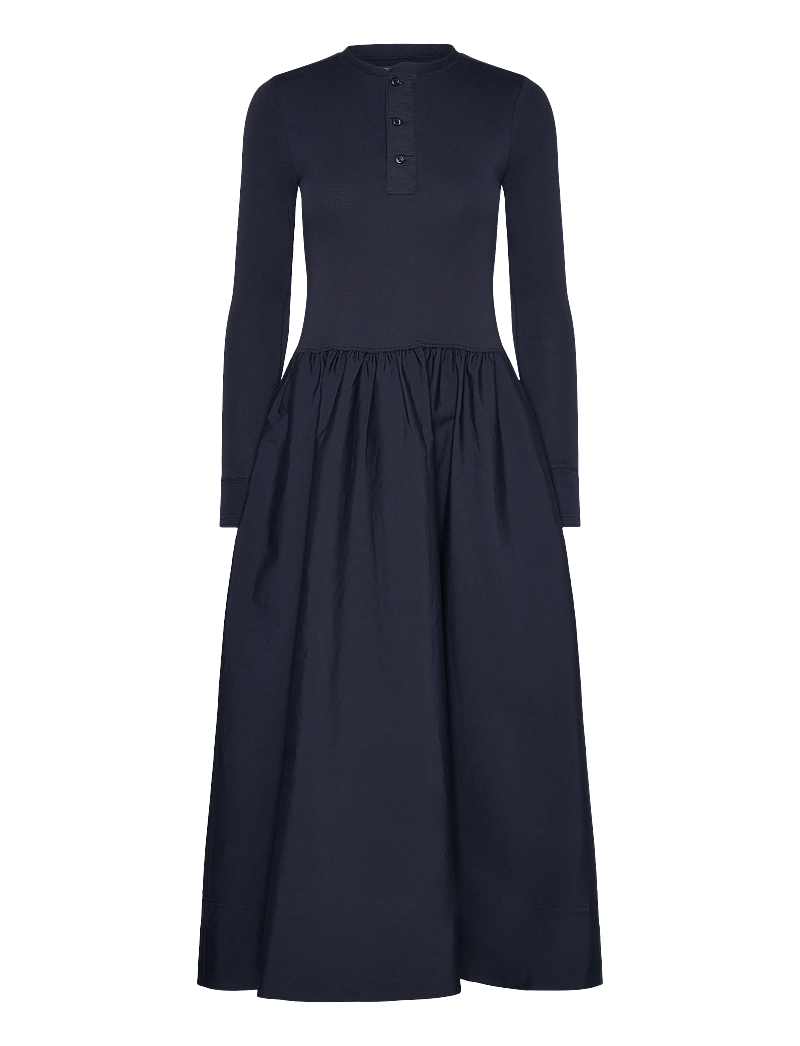 Polo Ralph Lauren - Cotton Henley Dress - midi-kleider - aviator navy - 0