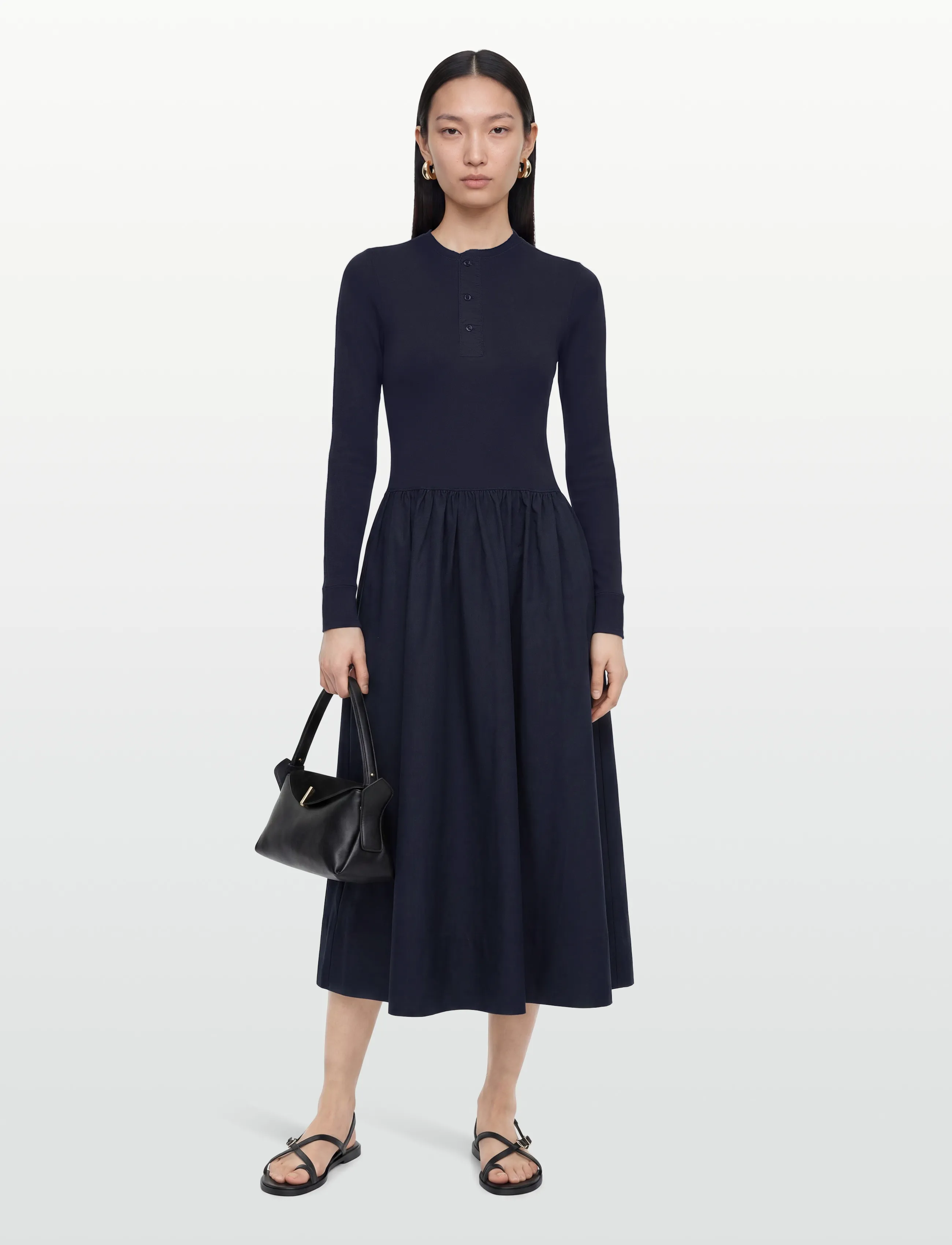 Polo Ralph Lauren Cotton Henley Dress - Tøj - AVIATOR NAVY / navy