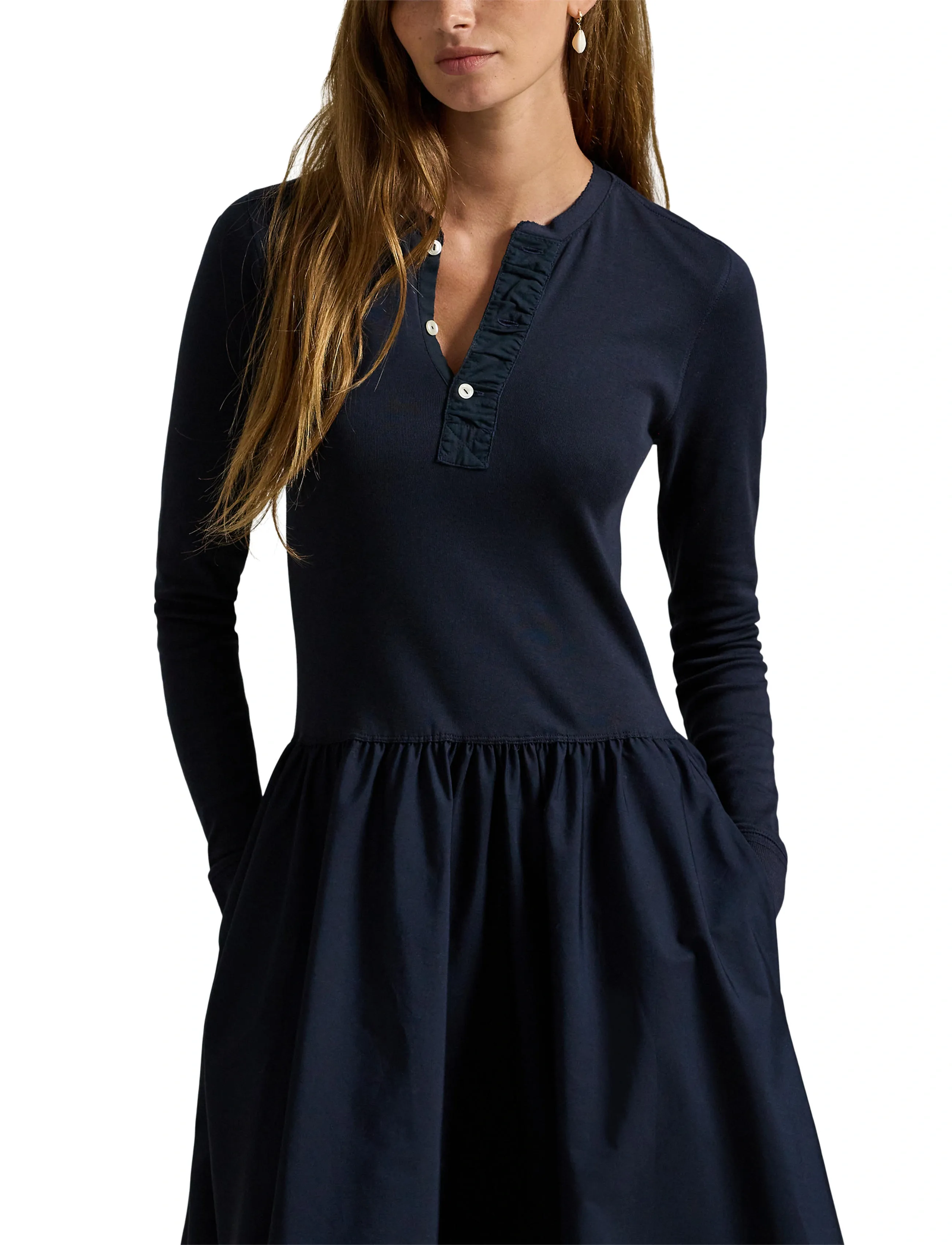 Polo Ralph Lauren - Cotton Henley Dress - robes midi - aviator navy - 3