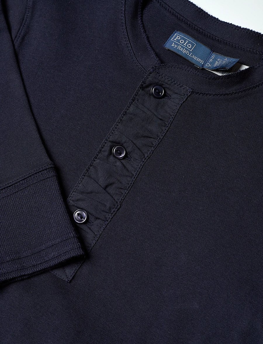 Polo Ralph Lauren - Cotton Henley Dress - midi dresses - aviator navy - 5