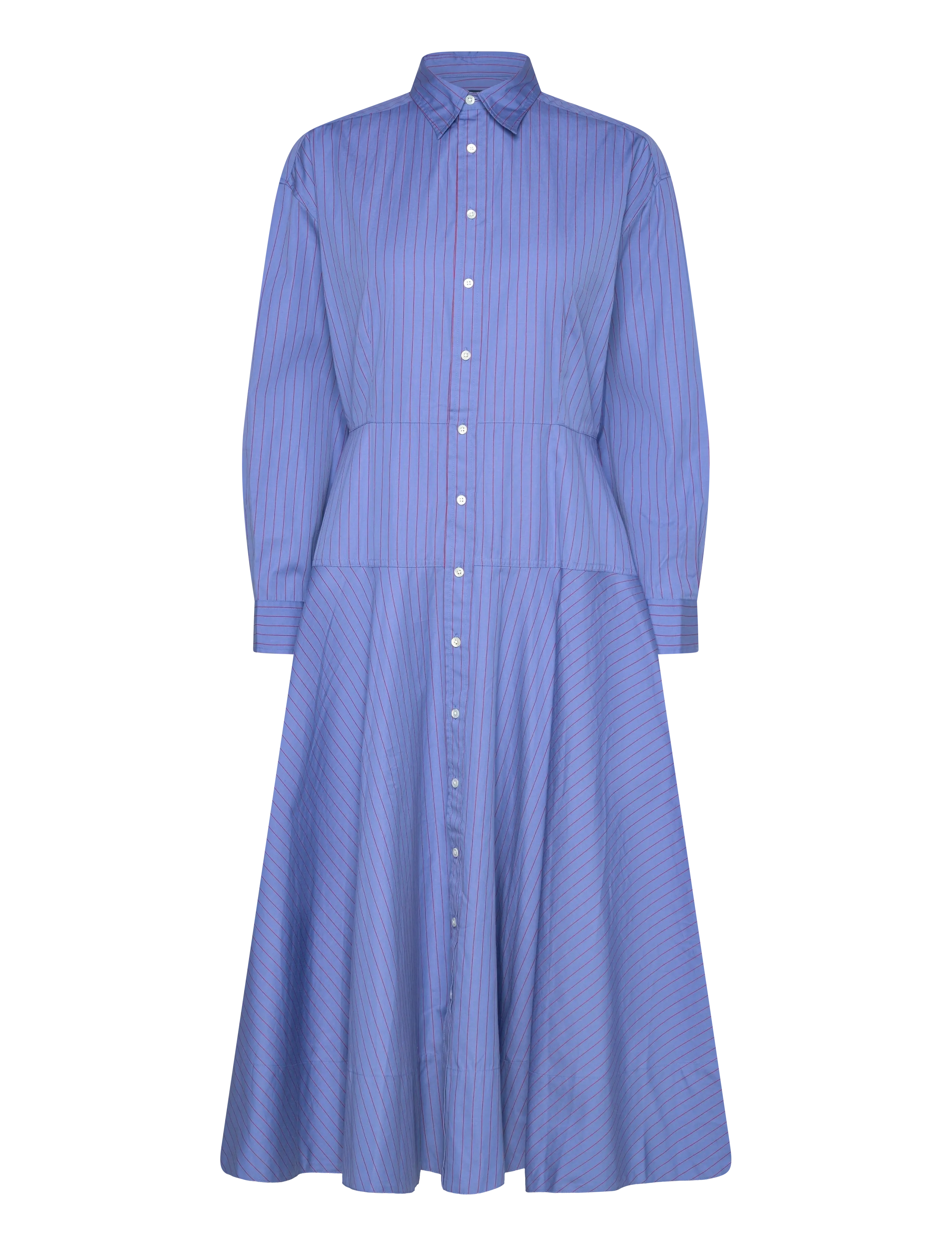 Polo Ralph Lauren Striped Cotton Shirtdress - Officewear - 1970 BLUE-RED / multi