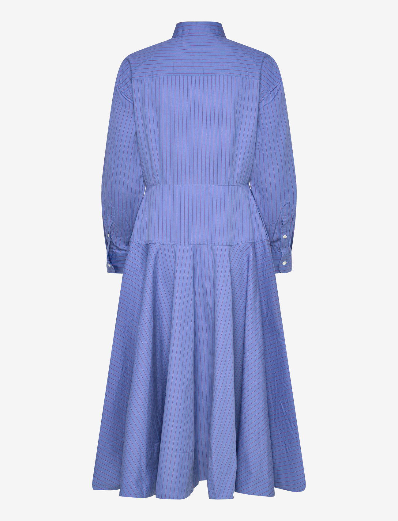 Polo Ralph Lauren - Striped Cotton Shirtdress - midi dresses - 1970 blue-red - 1