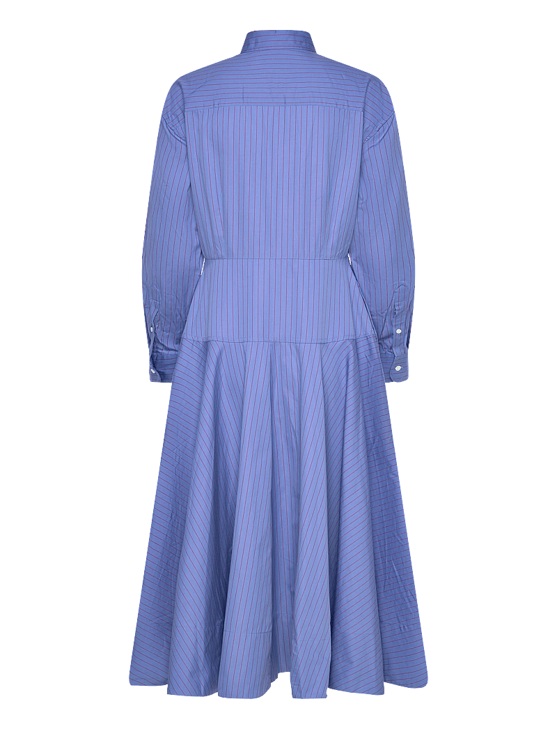 Polo Ralph Lauren - Striped Cotton Shirtdress - midi dresses - 1970 blue-red - 1